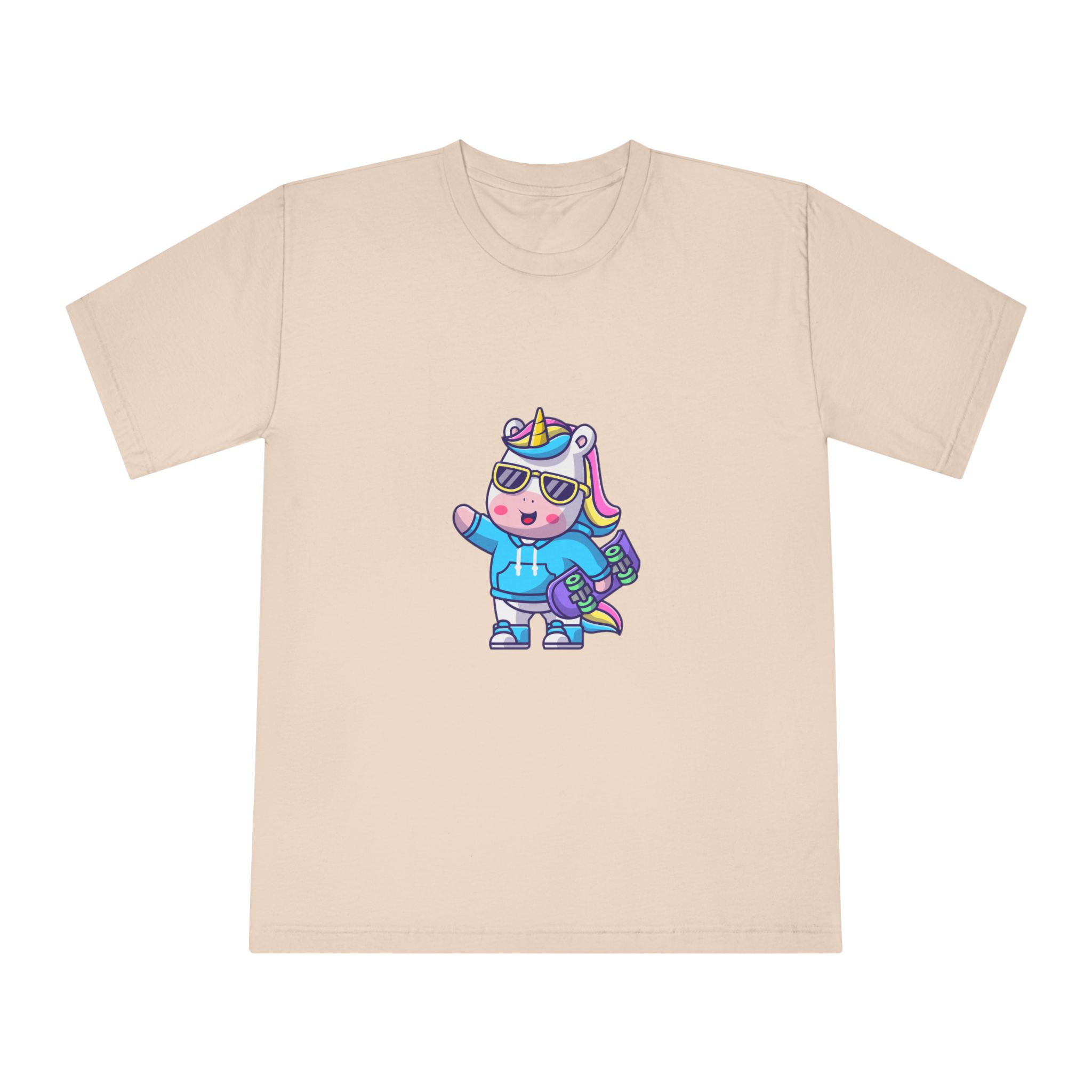 Cute Unicorn Skate Unisex Classic Crewneck T Shirt - Image 9