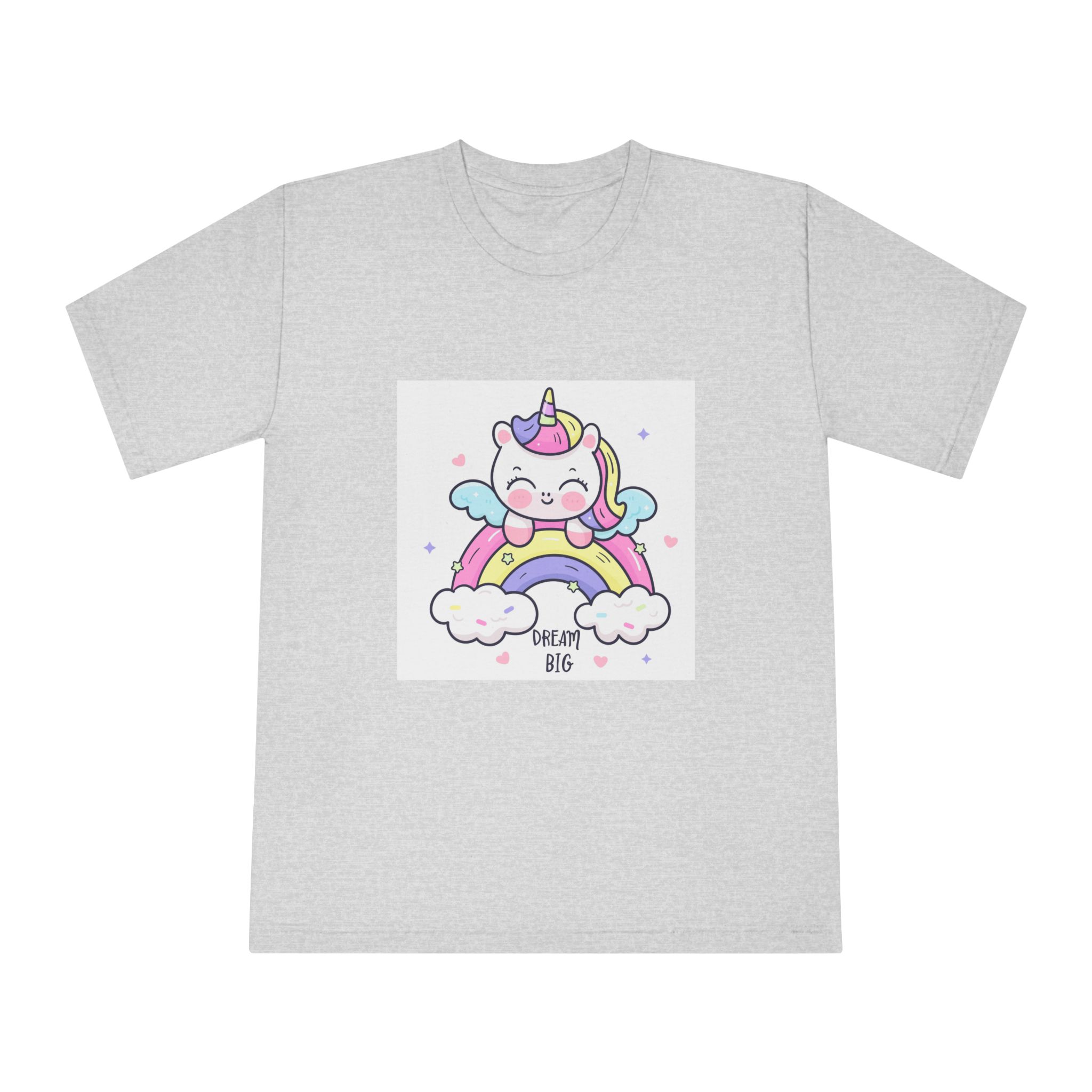 Cute Unicorn Rainbow Kawaii Animal Baby Cartoon Dream Big Unisex Classic Crewneck T Shirt - Image 13