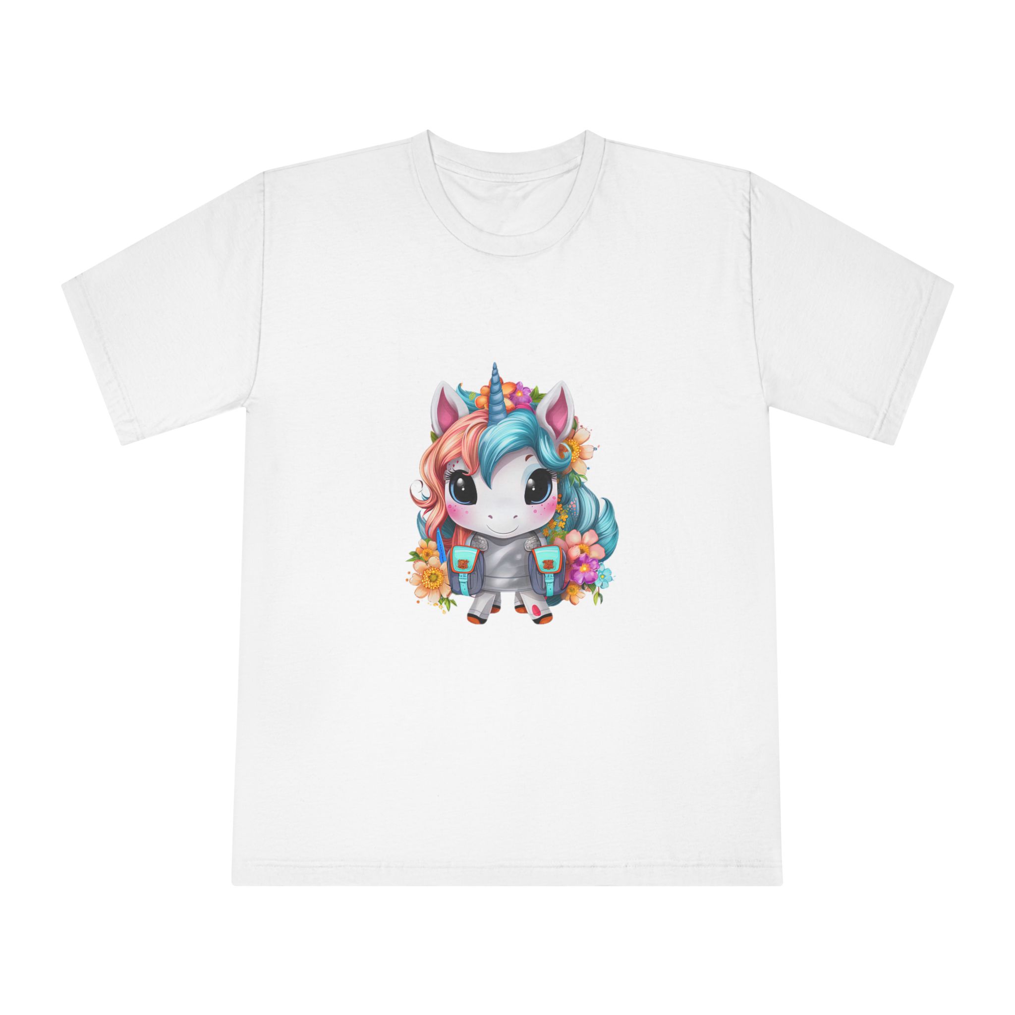 Unicorn With Bow Sword Her Hand Is Holding Sword Unisex Classic Crewneck T Shirt
