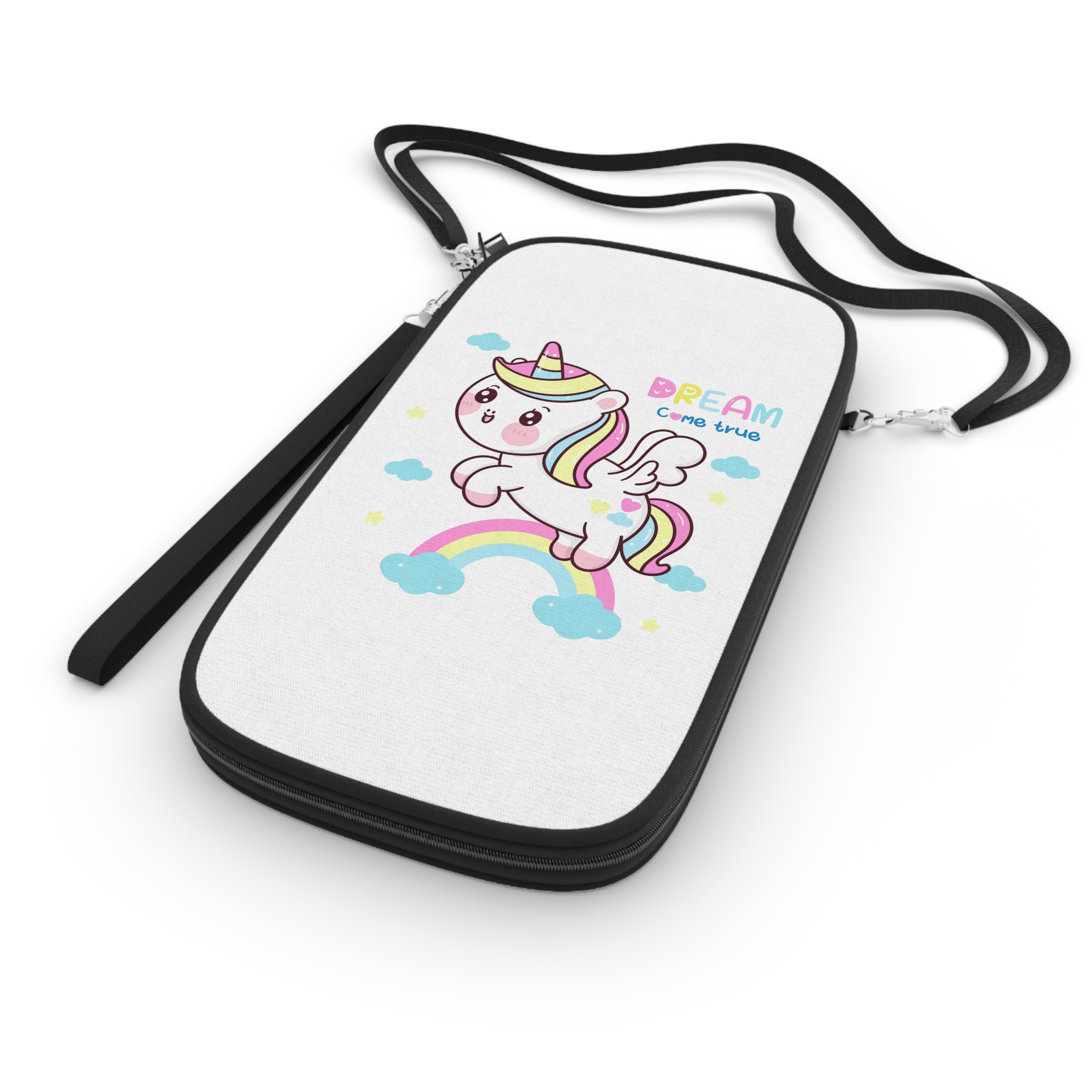 Cute Unicorn Pegasus Cartoon Fly Pastel Rainbow Kawaii Animal Passport Wallet - Image 3