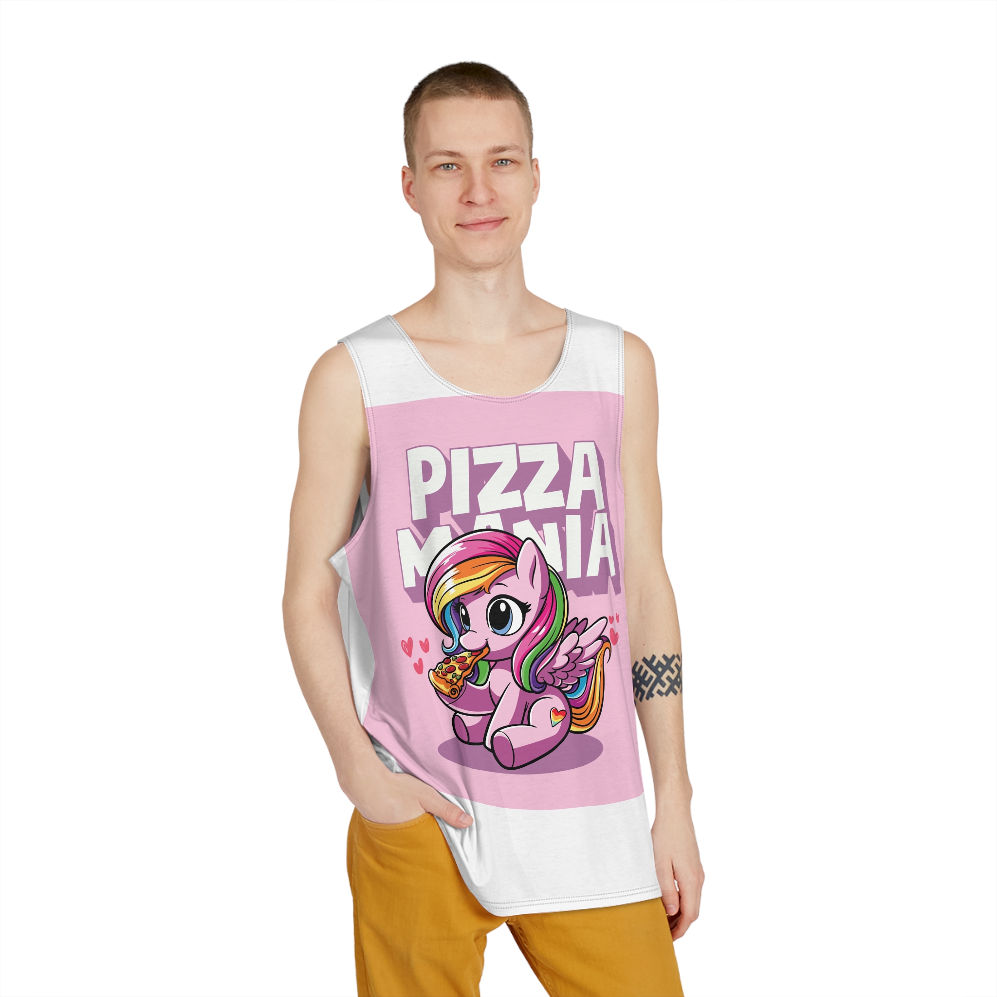 Pizza Mania Copia Mens Tank Aop - Image 3