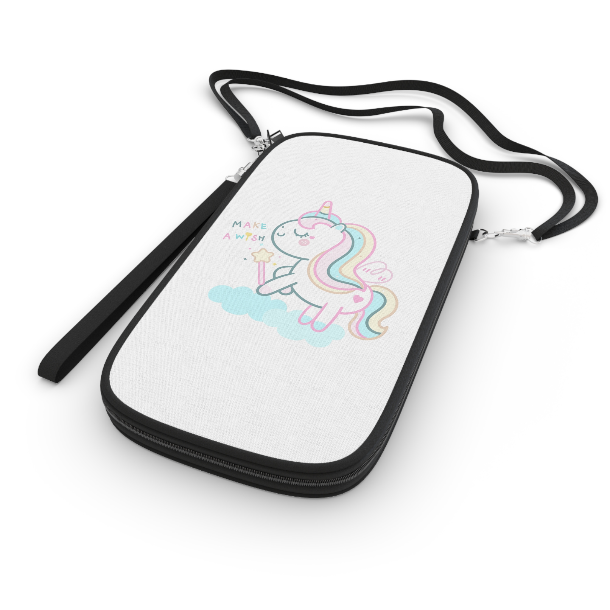 Cute Unicorn Pastel Holding Magic Wand Passport Wallet - Image 3