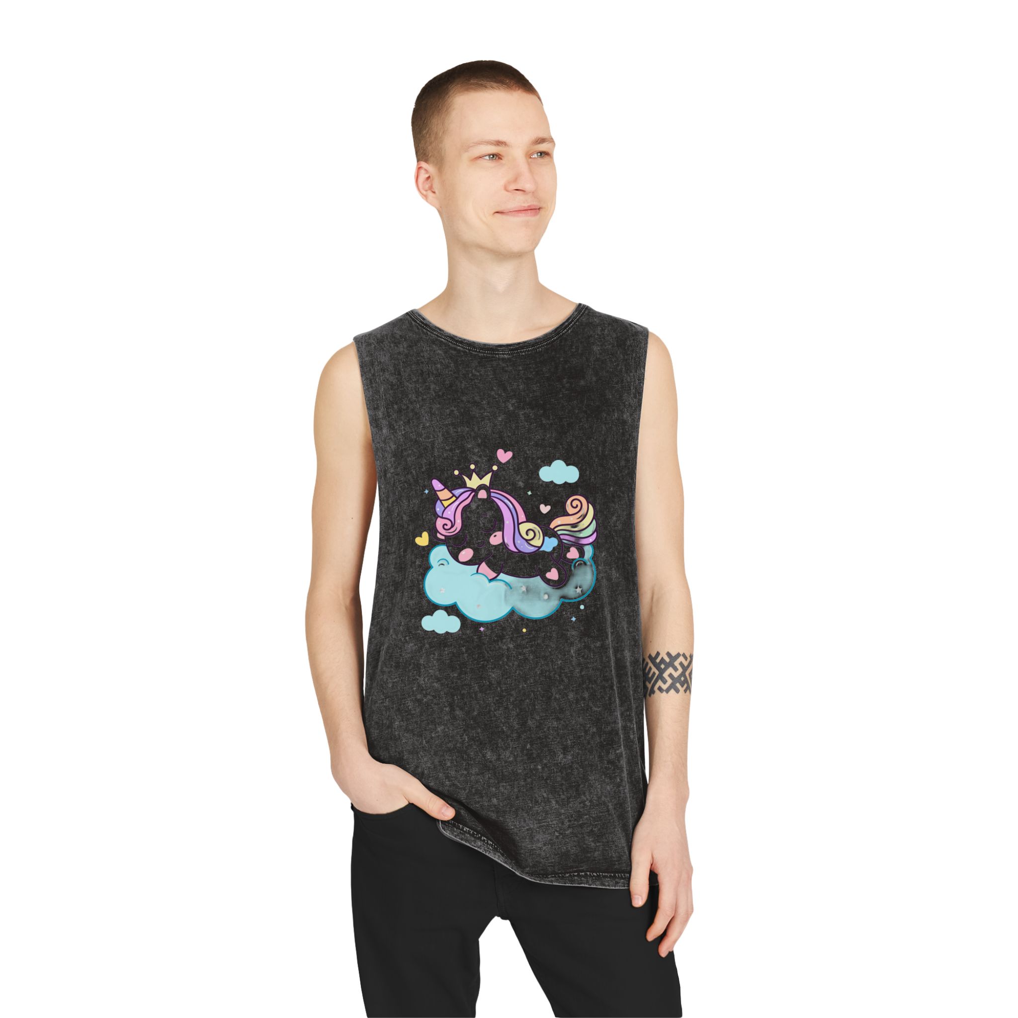 Unicorn V381 Unisex Stonewash Tank Top - Image 3
