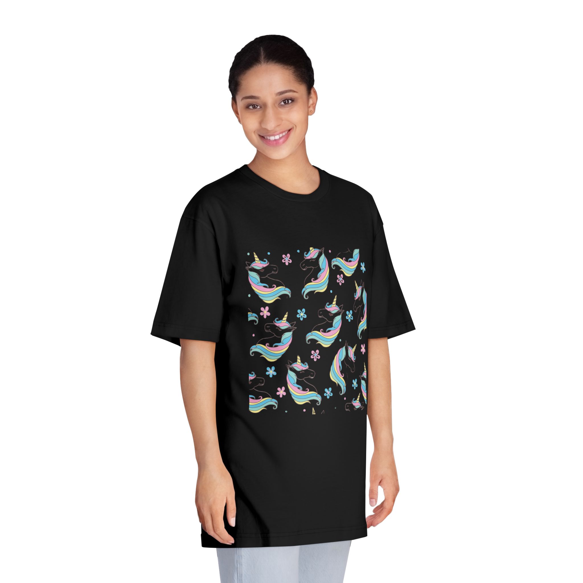 Unicorn Pattern Copia Unisex Classic Crewneck T Shirt - Image 7