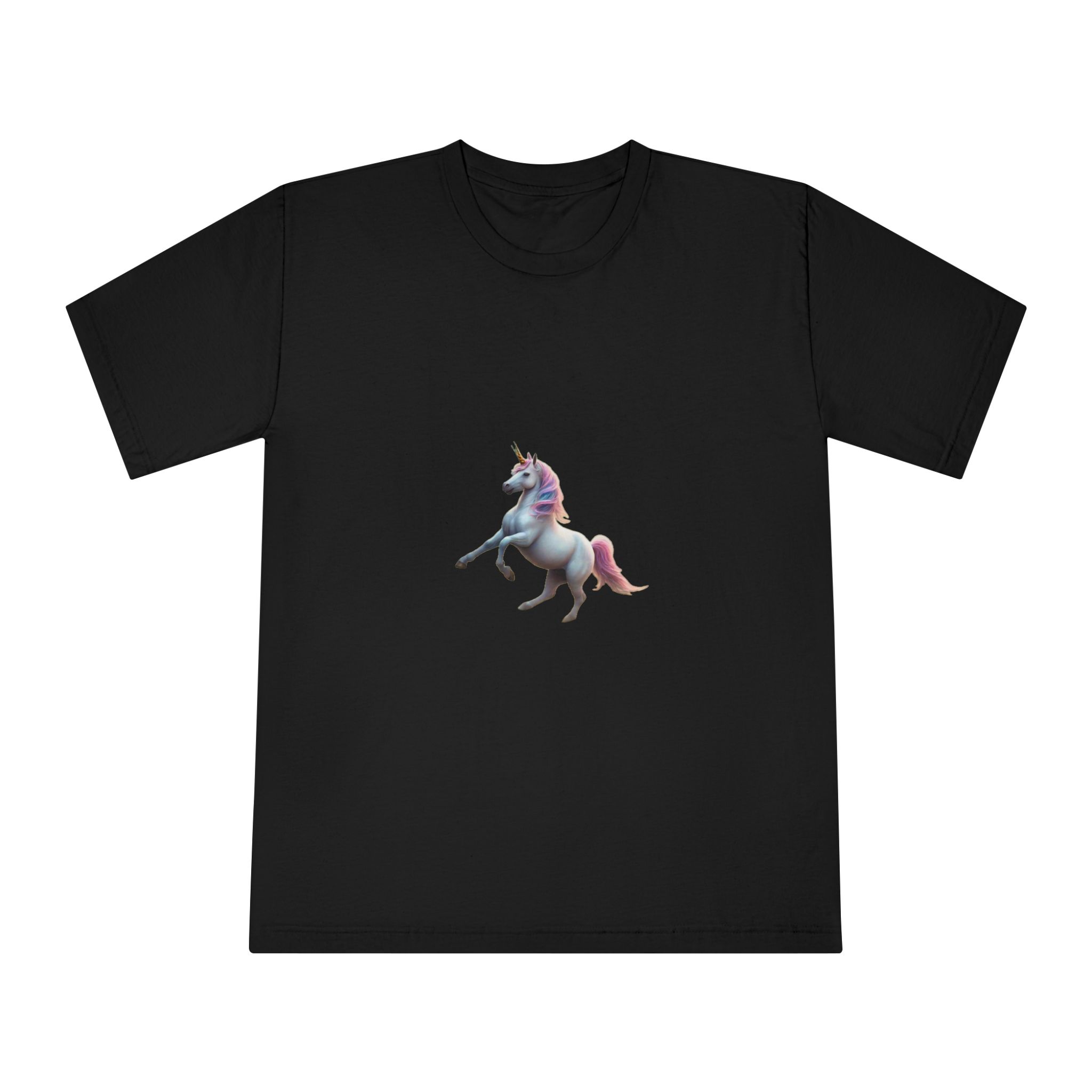 Beautiful Unicorn Running Magical Meadow Unicorn Background Images Whimsical Unicorn (8) Unisex Classic Crewneck T Shirt - Image 5