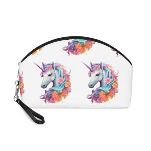 Unicorn Head Colorful Art White Background (2) Makeup Bag