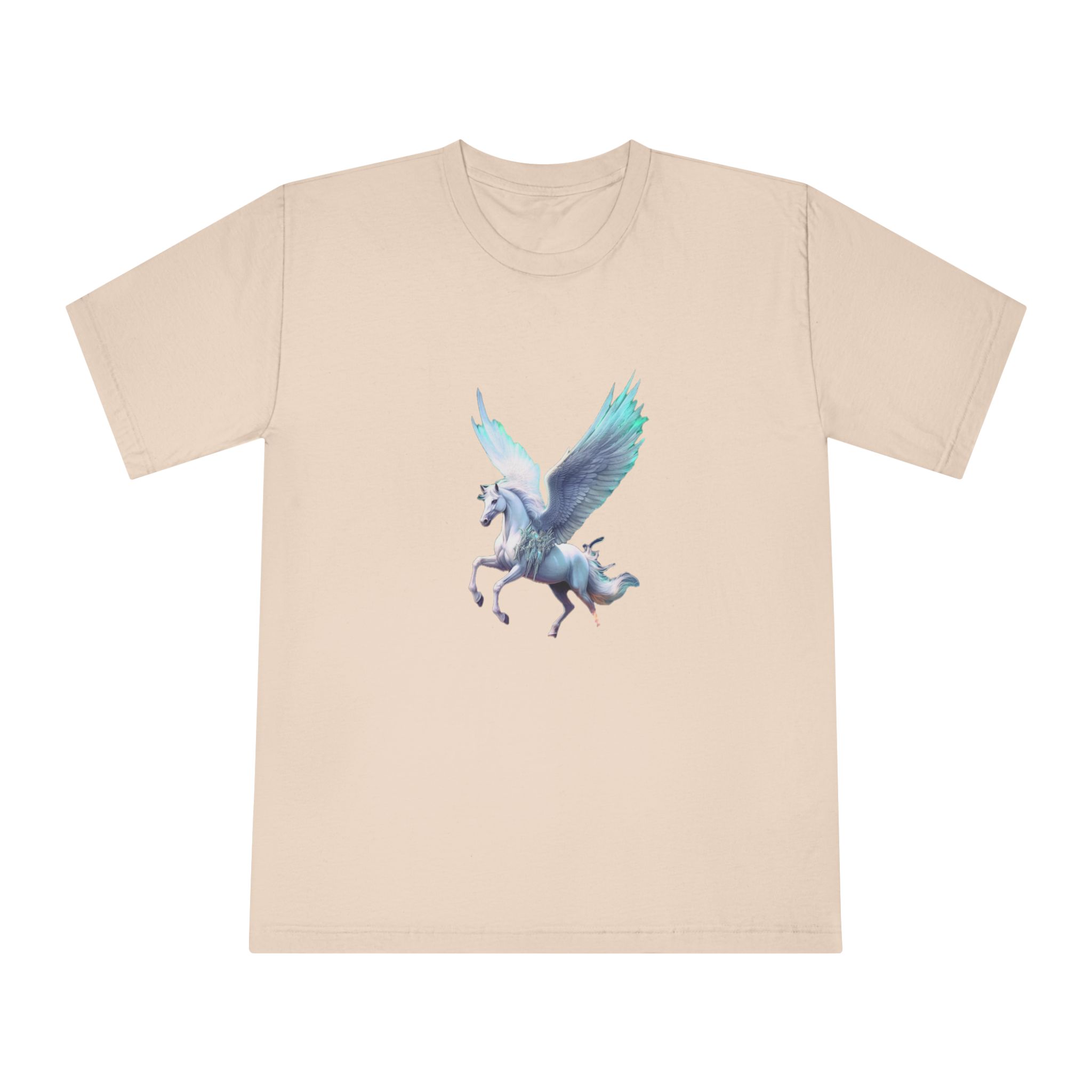 Unicorn With Wings Flying Sky With Full Moon Background Generative Ai Unisex Classic Crewneck T Shirt - Image 9