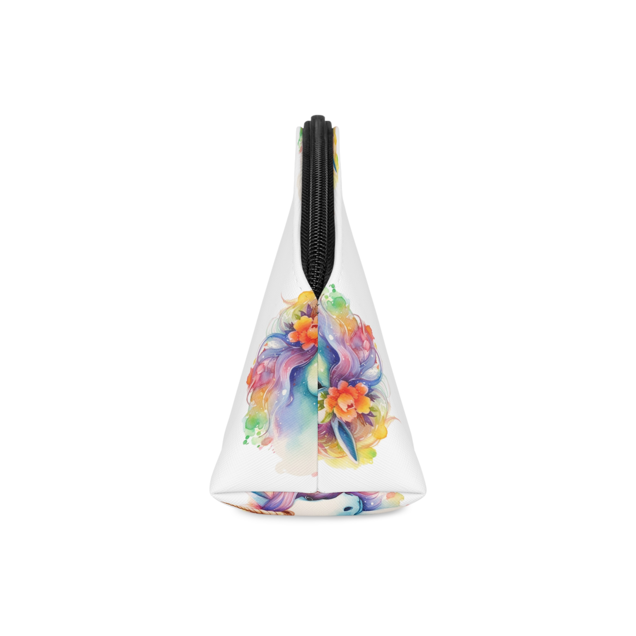 Painting Unicorn With Flower Crown Its Head Generative Ai Makeup Bag - Image 4