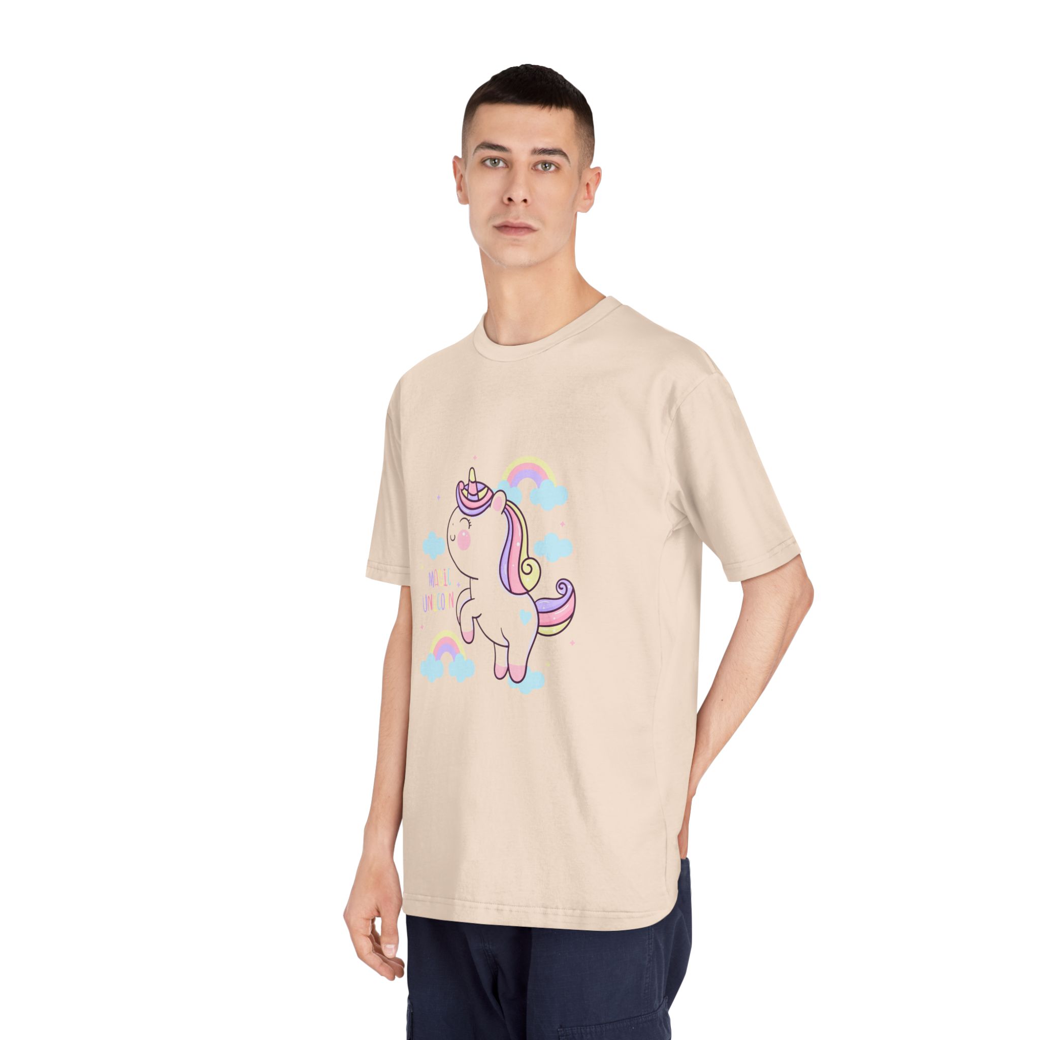 Cute Unicorn Cartoon Magic Rainbow Kawaii Pony Unisex Classic Crewneck T Shirt - Image 12