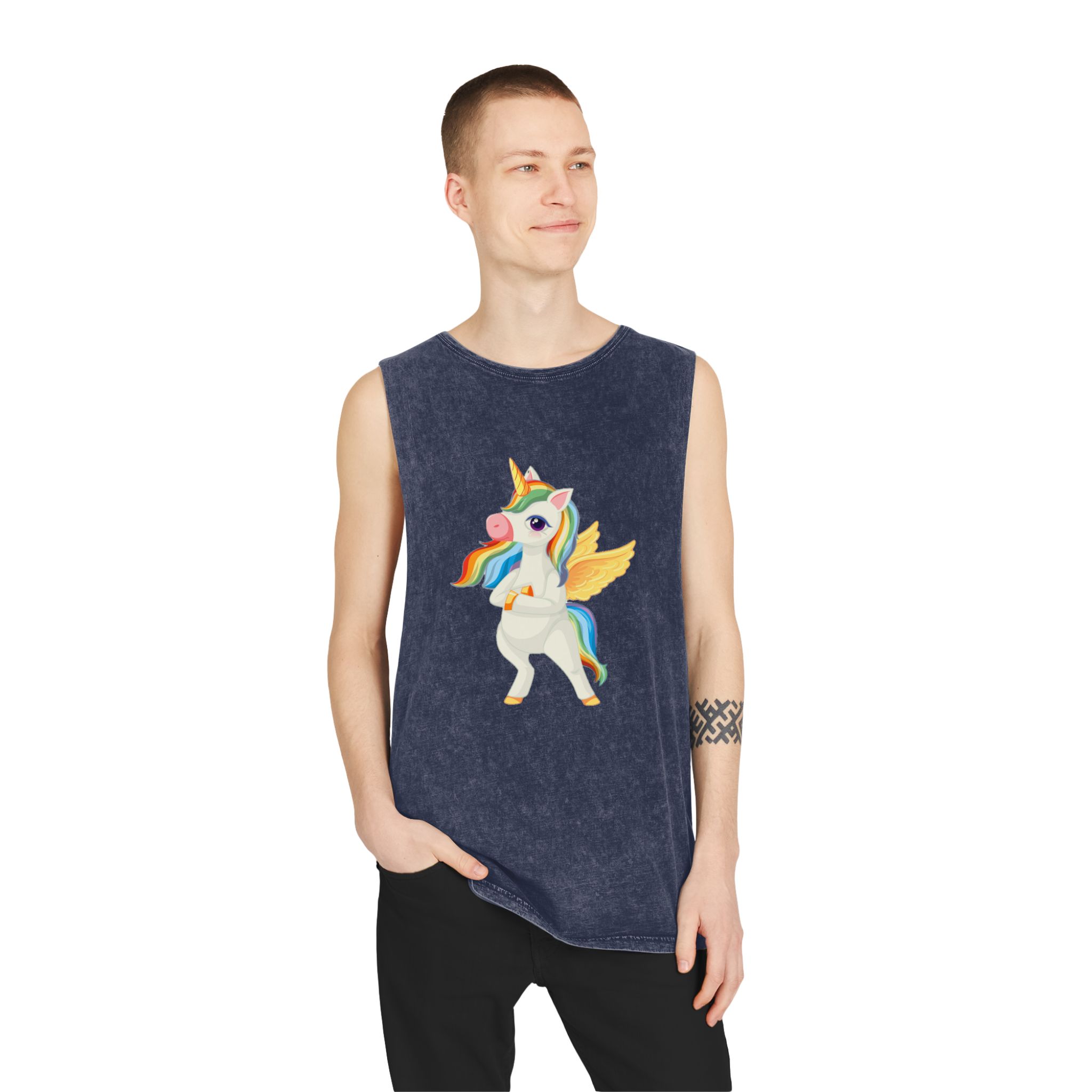 Unicorn V427 Unisex Stonewash Tank Top - Image 15