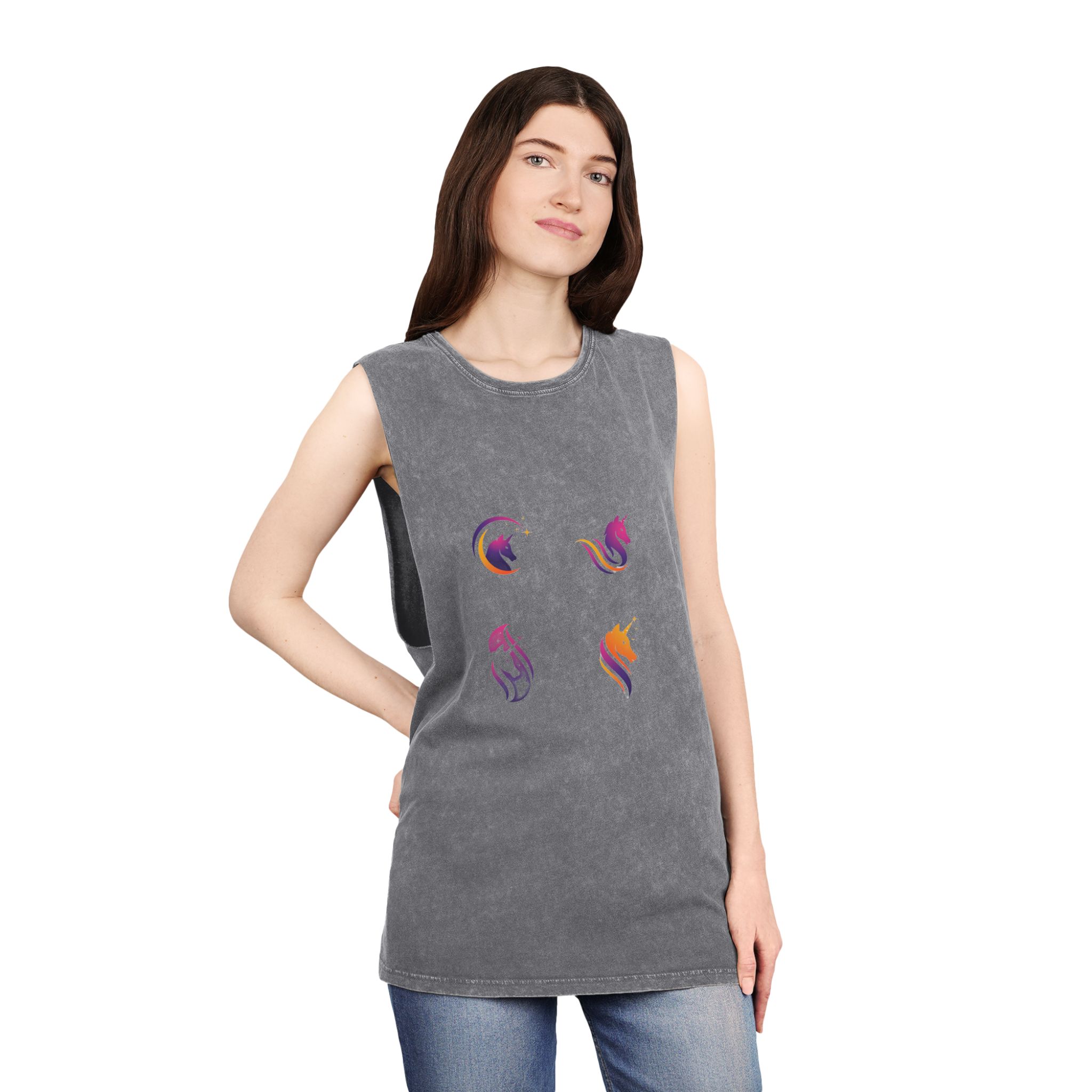 Unicorn V465 Unisex Stonewash Tank Top - Image 12