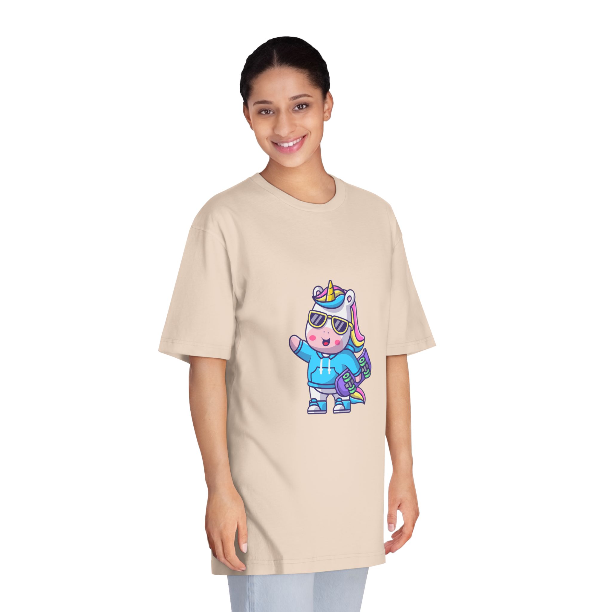 Cute Unicorn Skate Unisex Classic Crewneck T Shirt - Image 11