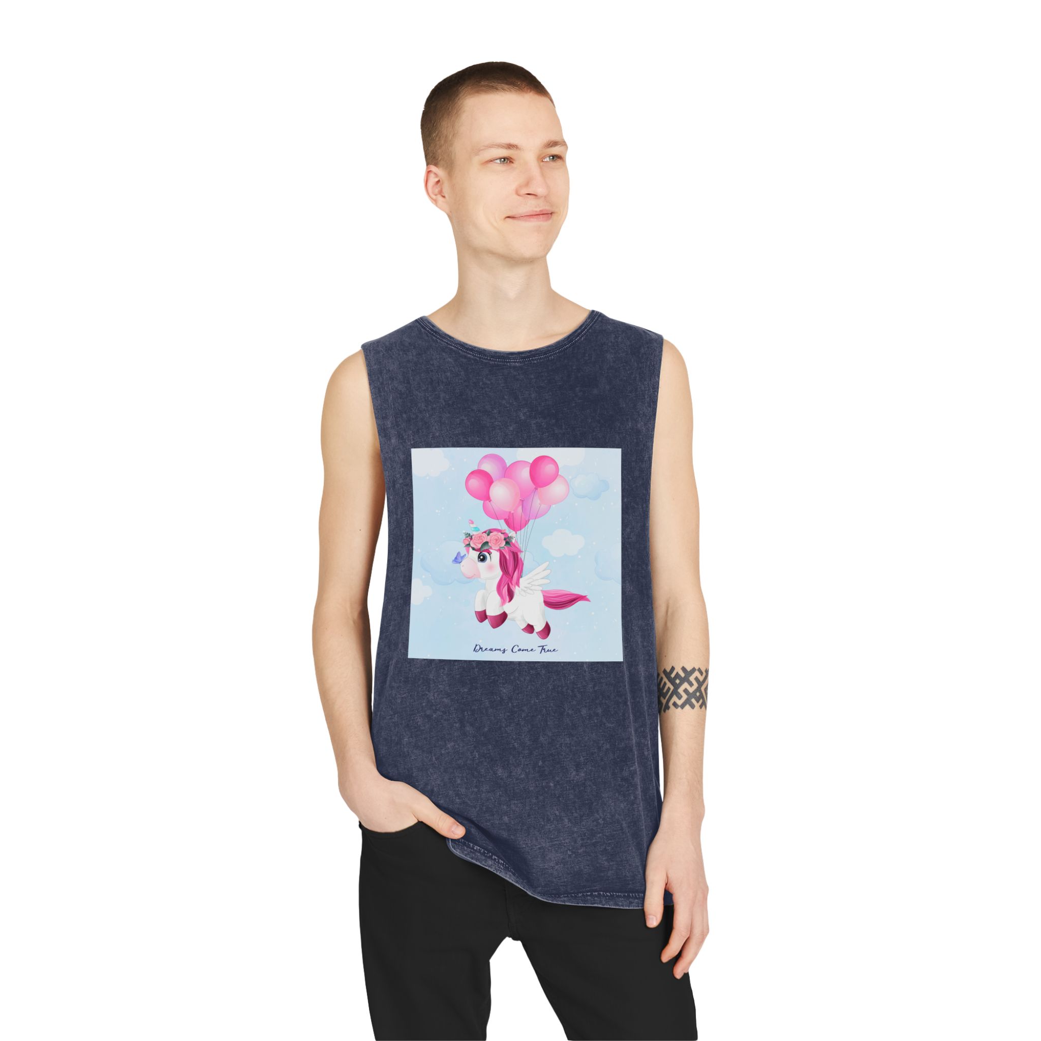 Unicorn V493 Unisex Stonewash Tank Top - Image 15