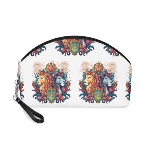 Magical Fantasy Poster With Unicorn Lion Medieval Theme Makeup Bag