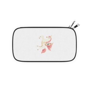Magical Illustration Cute Siren Woman Riding Unicorn Wide Angle View Passport Wallet
