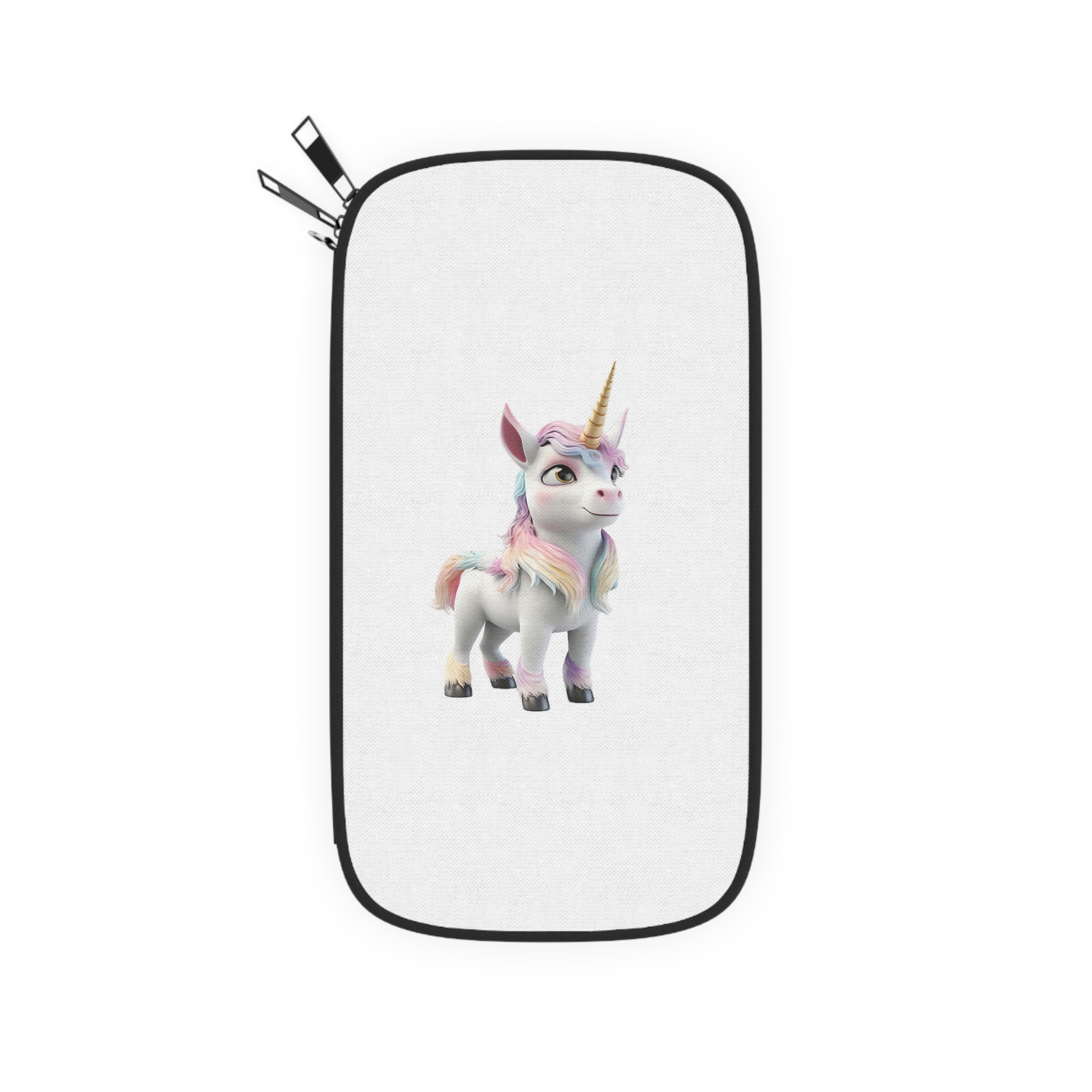 Colorful Cartoon Animated 3d Unicorn Children (13) Passport Wallet - Image 2