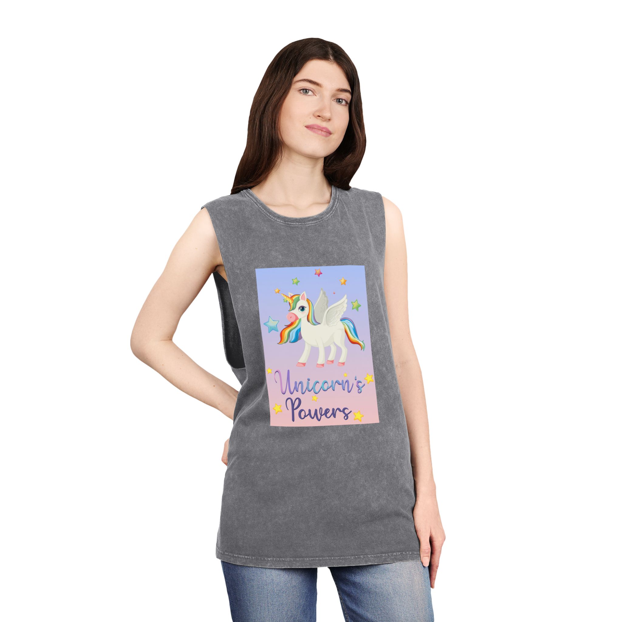 Unicorn V444 Unisex Stonewash Tank Top - Image 12