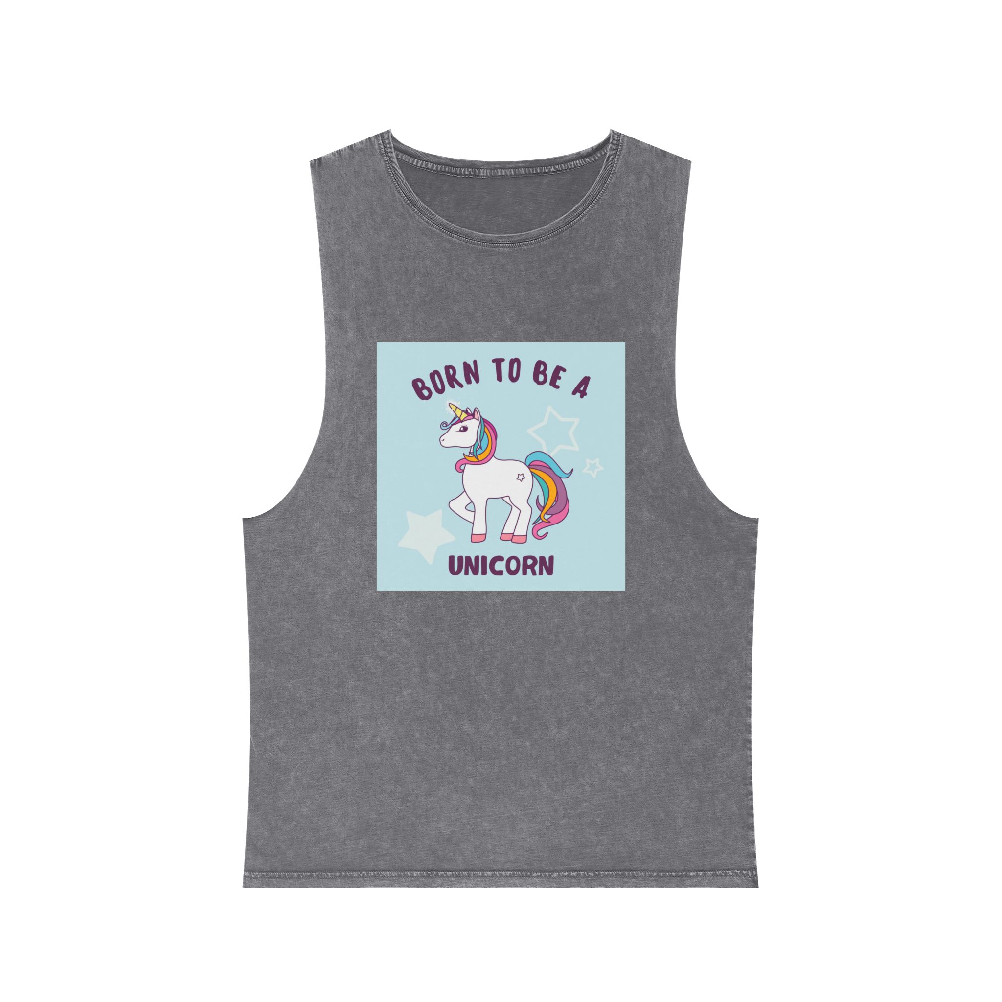 Unicorn V36 Unisex Stonewash Tank Top - Image 9