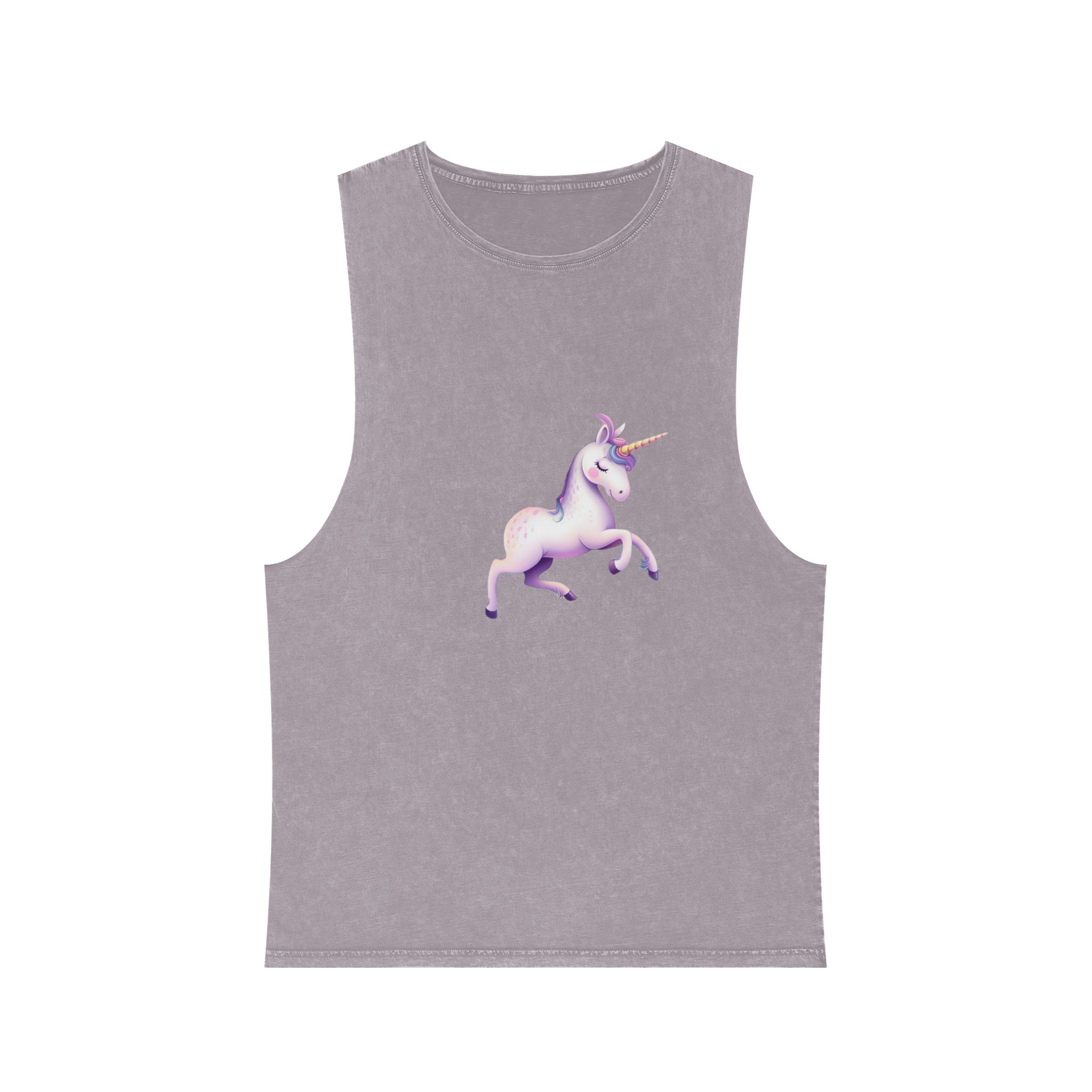Beautiful Unicorn Running Magical Meadow Unicorn Background Images Whimsical Unicorn (47) Unisex Stonewash Tank Top - Image 17