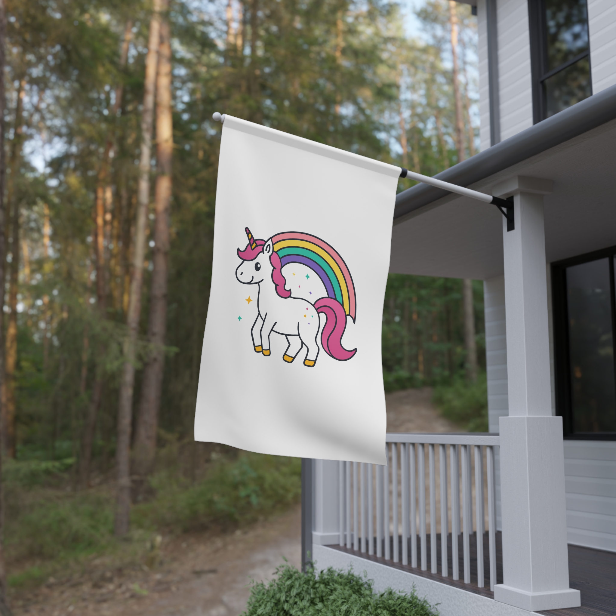 Unicorn Coloring Page Hand Drawing Illustration Children House Banner - Image 4