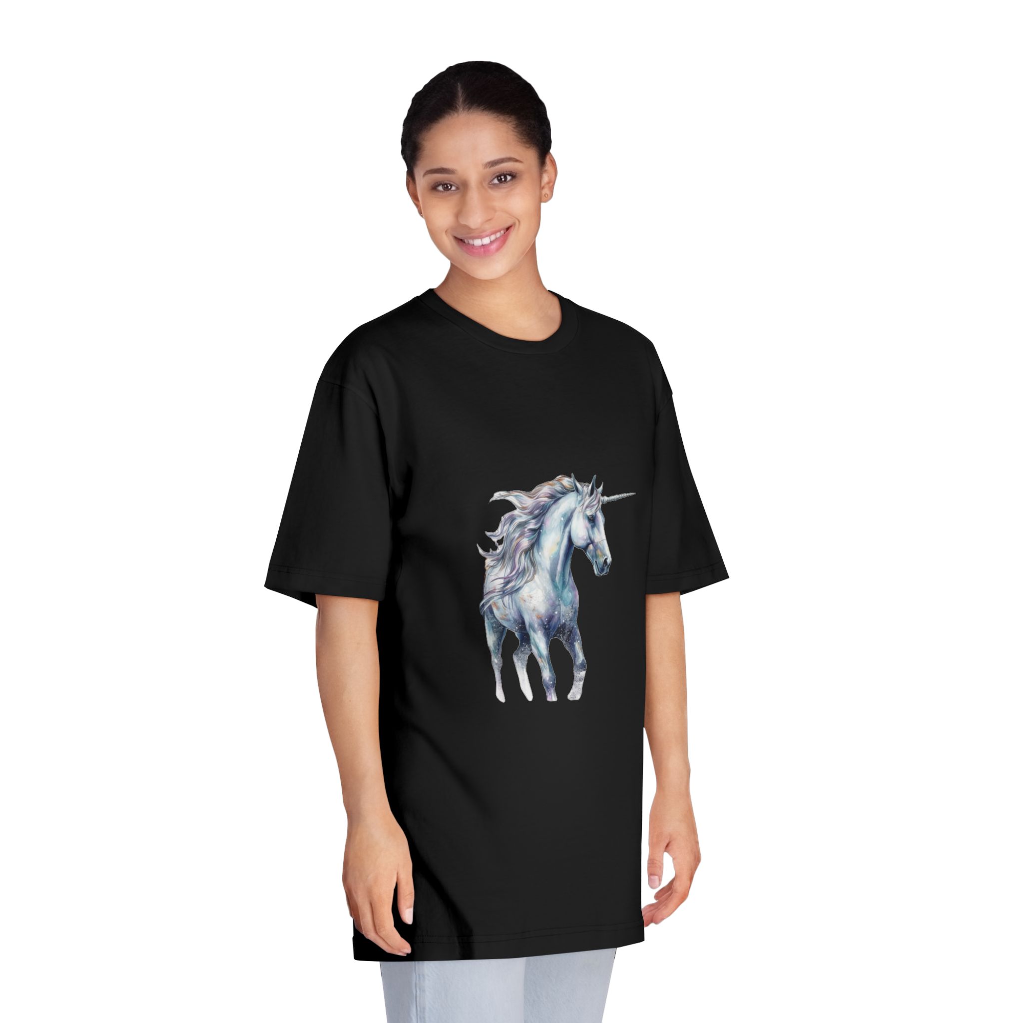 Painting Unicorn With Long Mane Long Mane Generative Ai Unisex Classic Crewneck T Shirt - Image 7