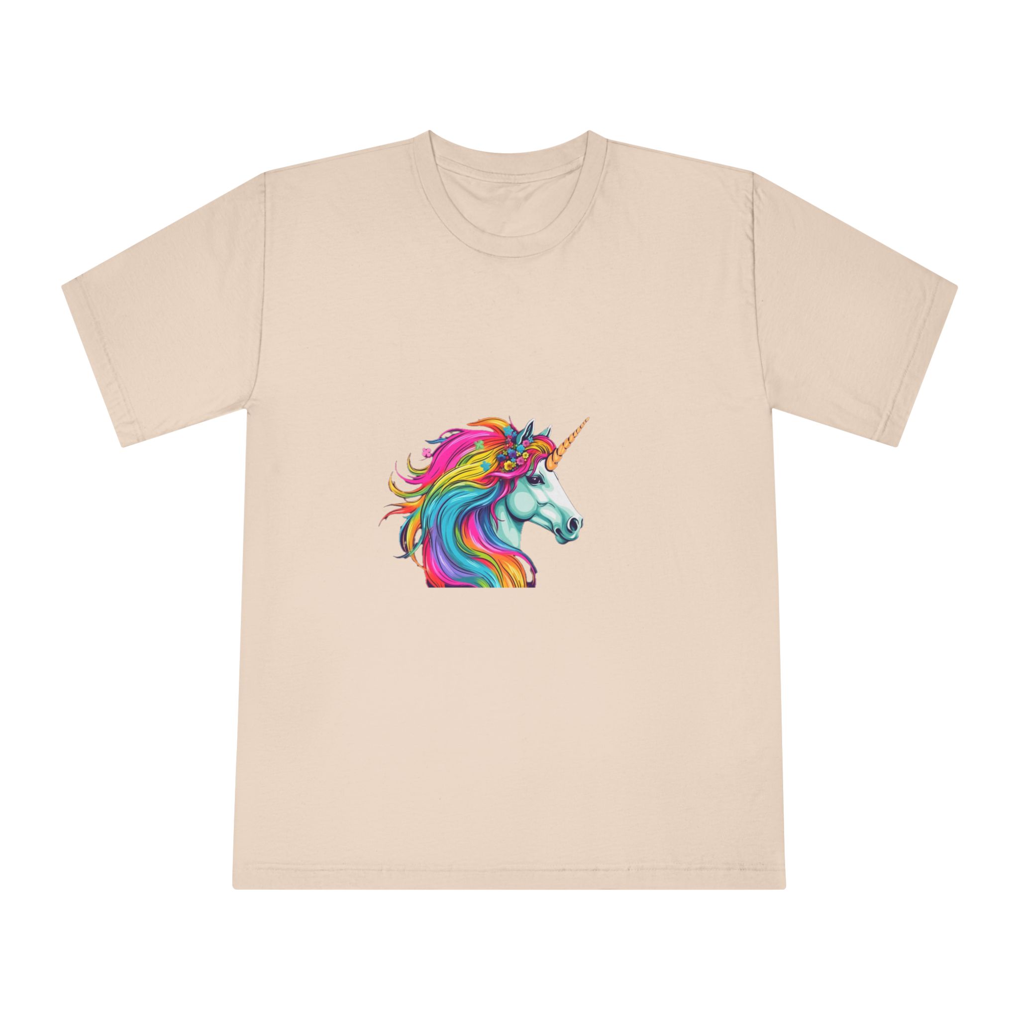 Unicorn With Rainbow Mane Flowers It Unisex Classic Crewneck T Shirt - Image 9