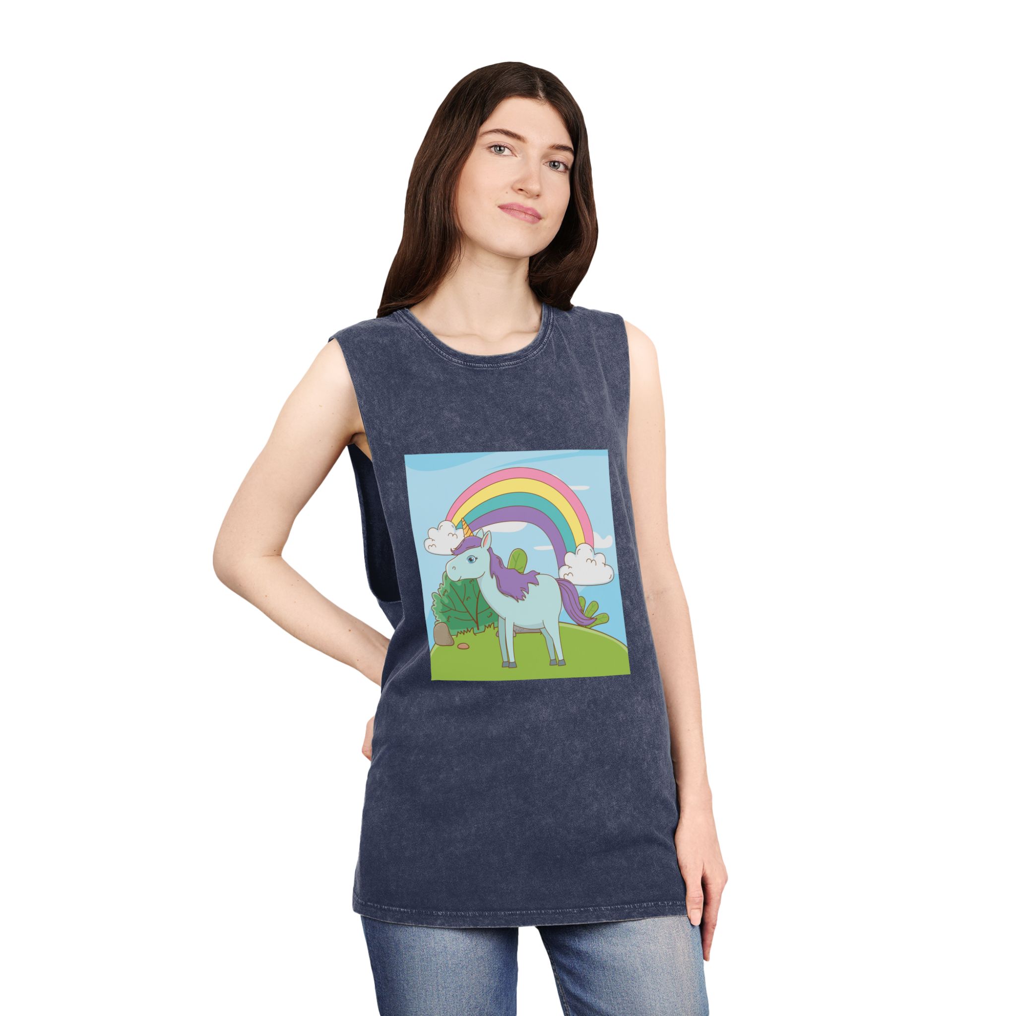 Unicorn V334 Unisex Stonewash Tank Top - Image 16