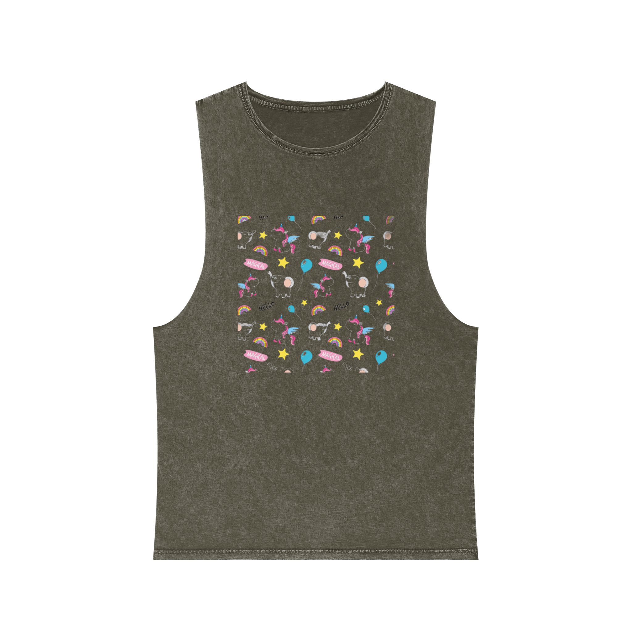 Unicorn V155 Unisex Stonewash Tank Top - Image 5