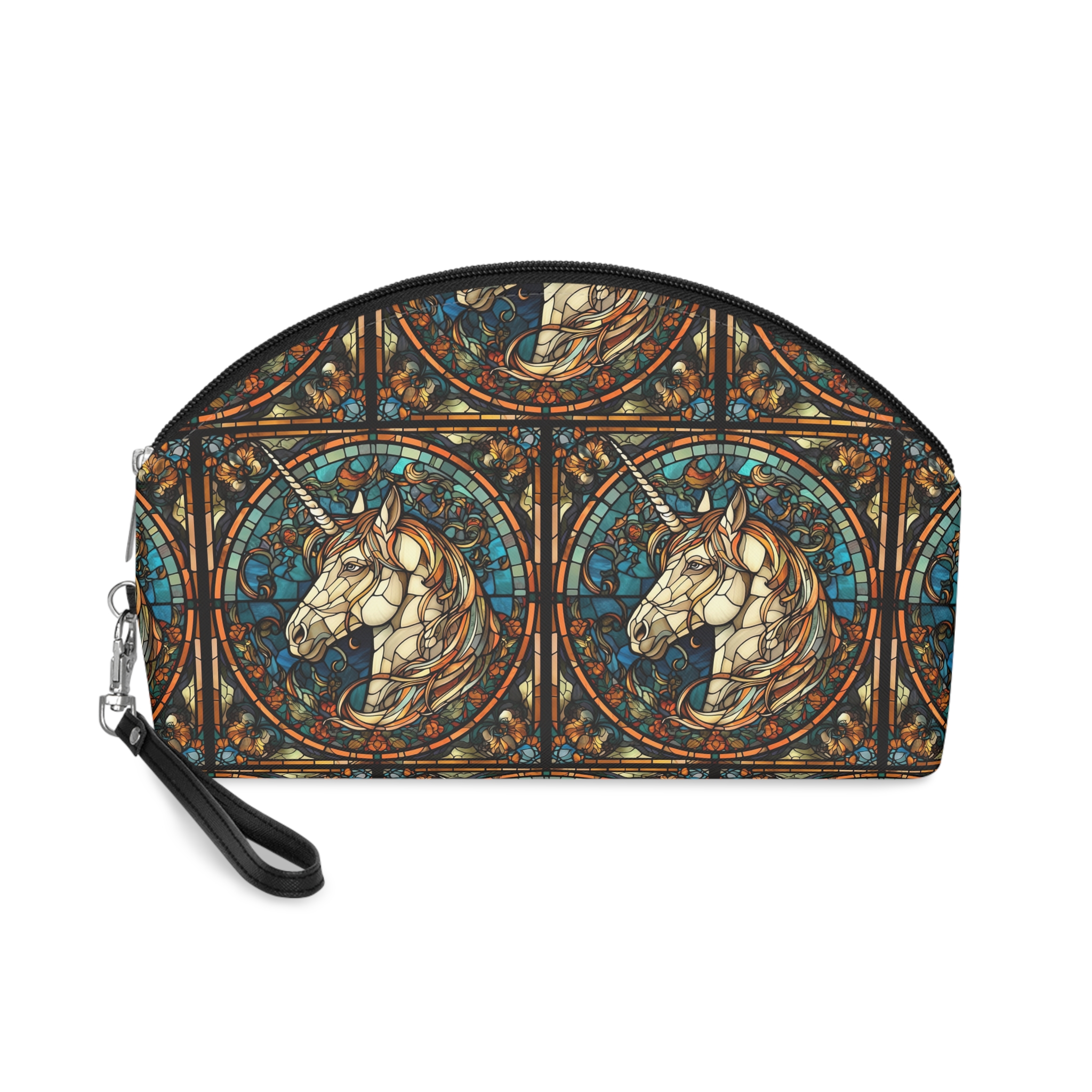 Stained Glass Unicorn Fantasy Makeup Bag