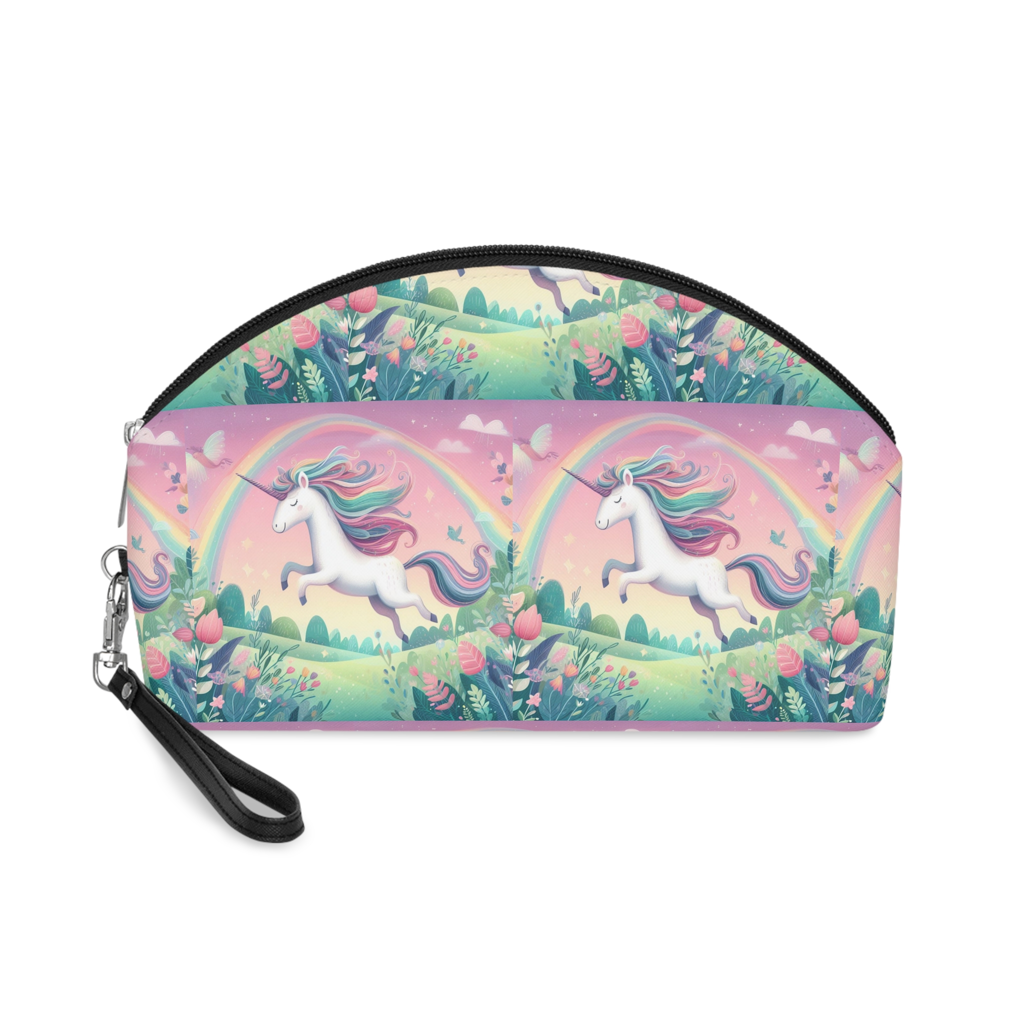 Beautiful Unicorn Running Magical Meadow Unicorn Background Images Whimsical Unicorn (9) Makeup Bag