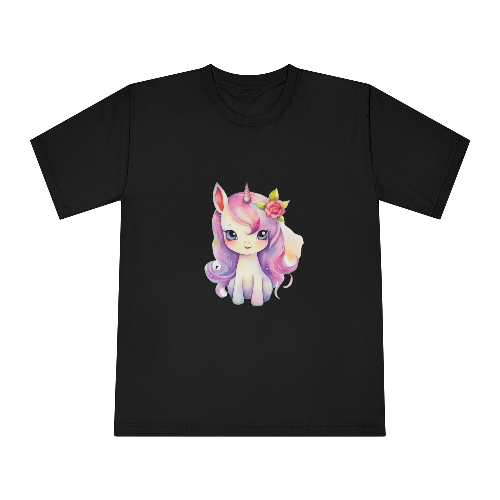 Watercolor Cute Unicorn Isolated Unisex Classic Crewneck T Shirt - Image 5