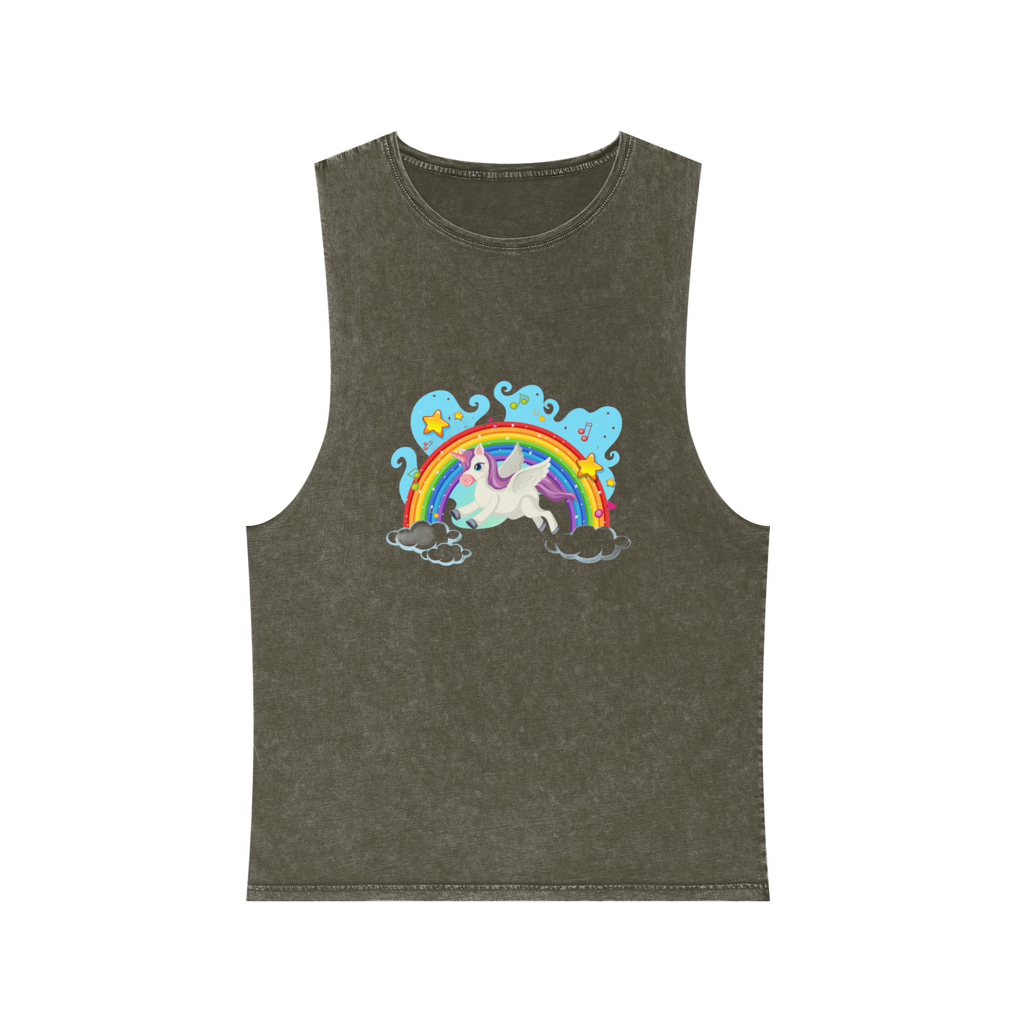 Unicorn V2 Unisex Stonewash Tank Top - Image 5