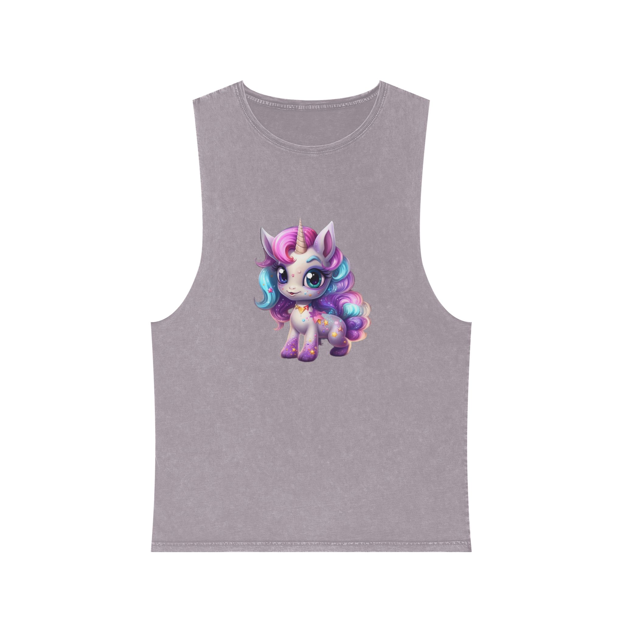Beautiful Cute Baby Unicorn (1) Unisex Stonewash Tank Top - Image 17