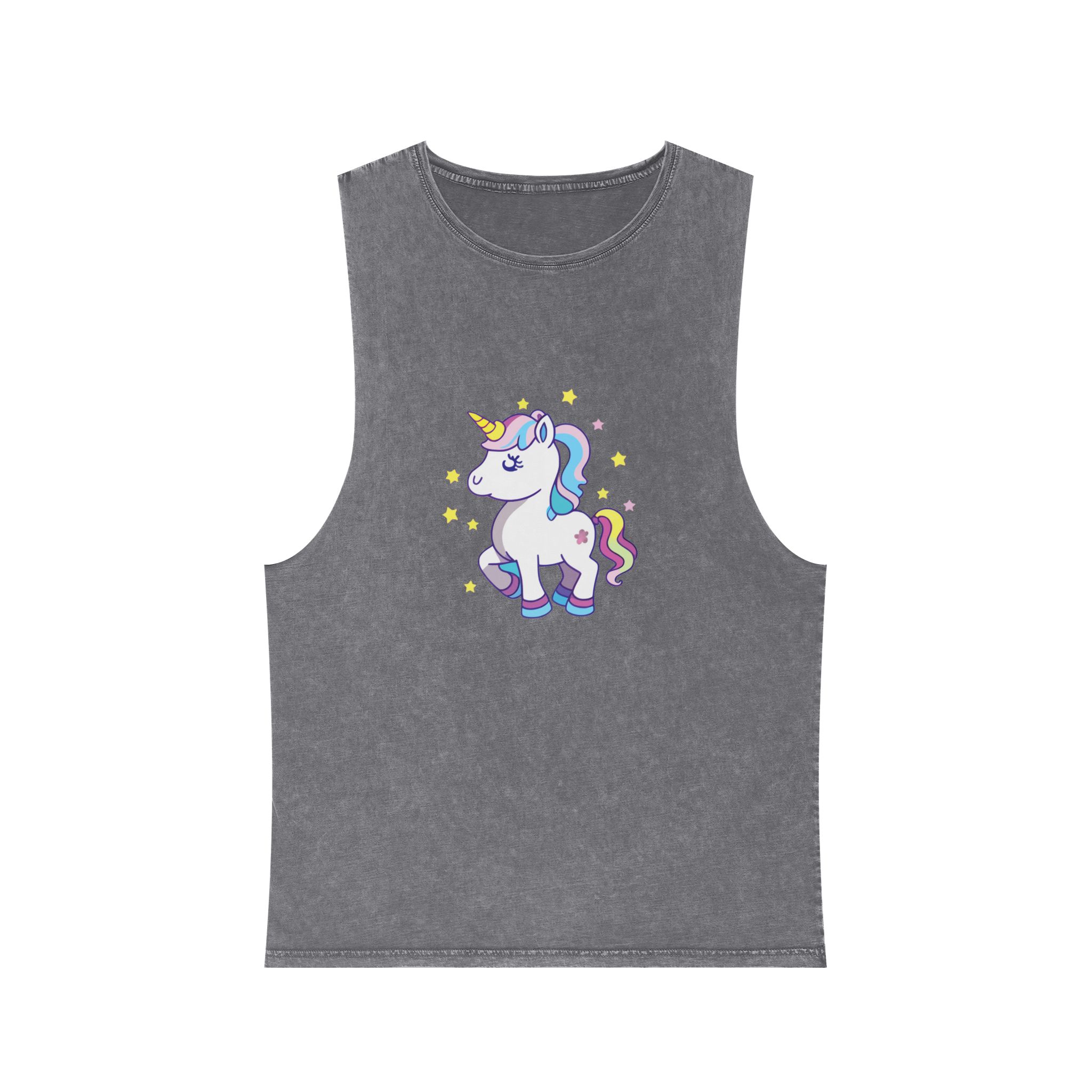 Unicorn 2 Unisex Stonewash Tank Top - Image 9