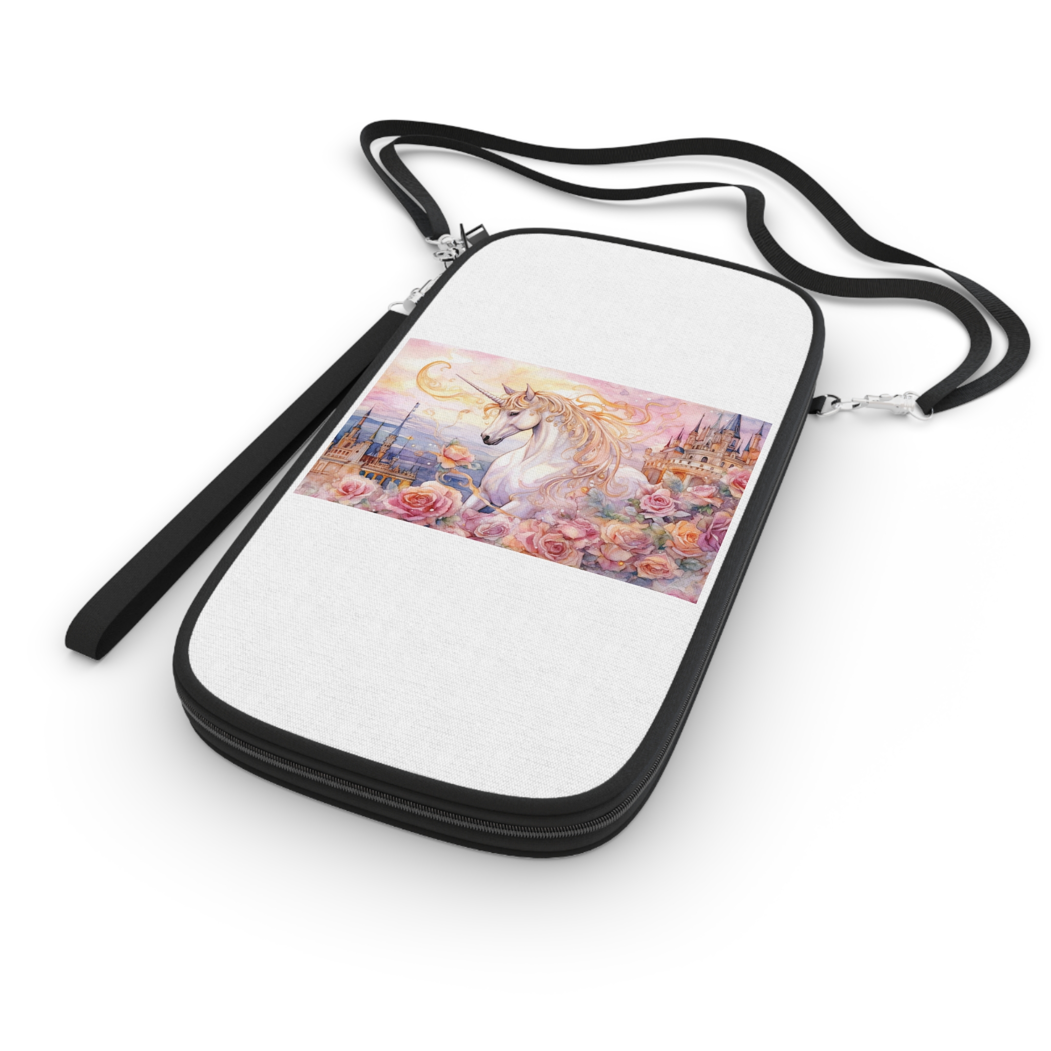 Painting Unicorn Castle With Roses Castle Background Generative Ai Passport Wallet - Image 3