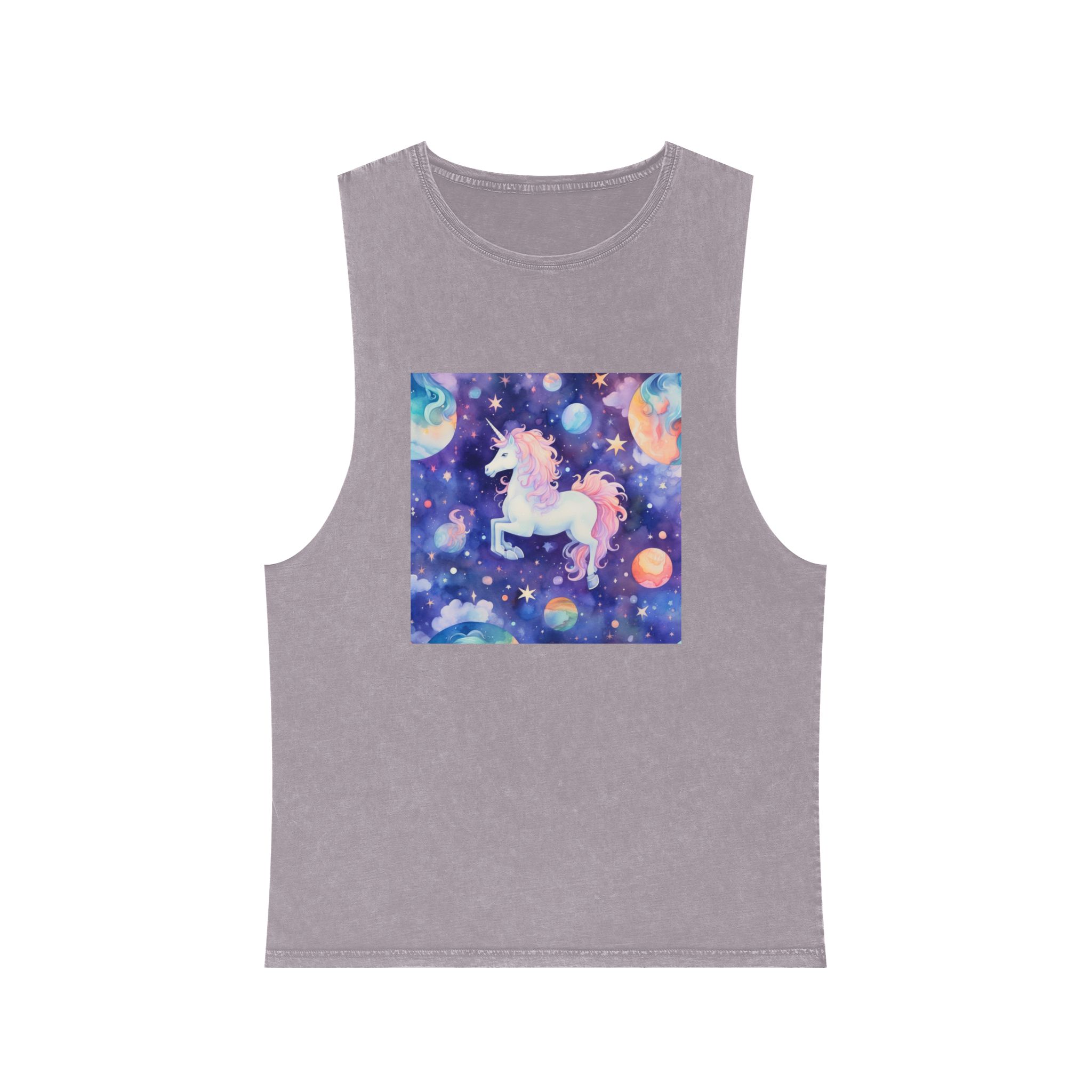 There Is Unicorn That Is Flying Through Sky Generative Ai Unisex Stonewash Tank Top - Image 17