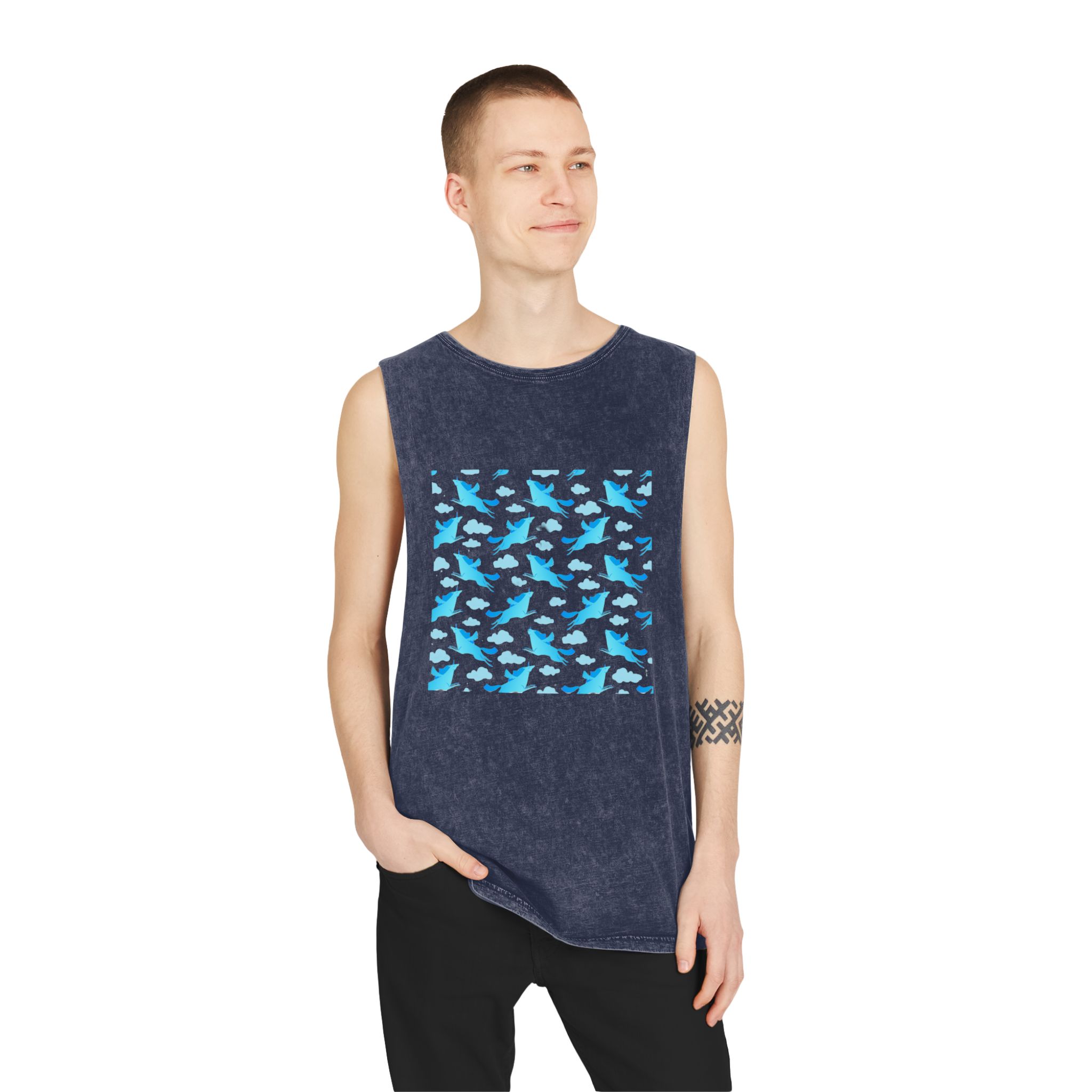 Unicorn V511 Unisex Stonewash Tank Top - Image 15