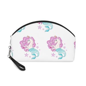 Beautiful Seahorse Unicorn With Pink Mane Makeup Bag