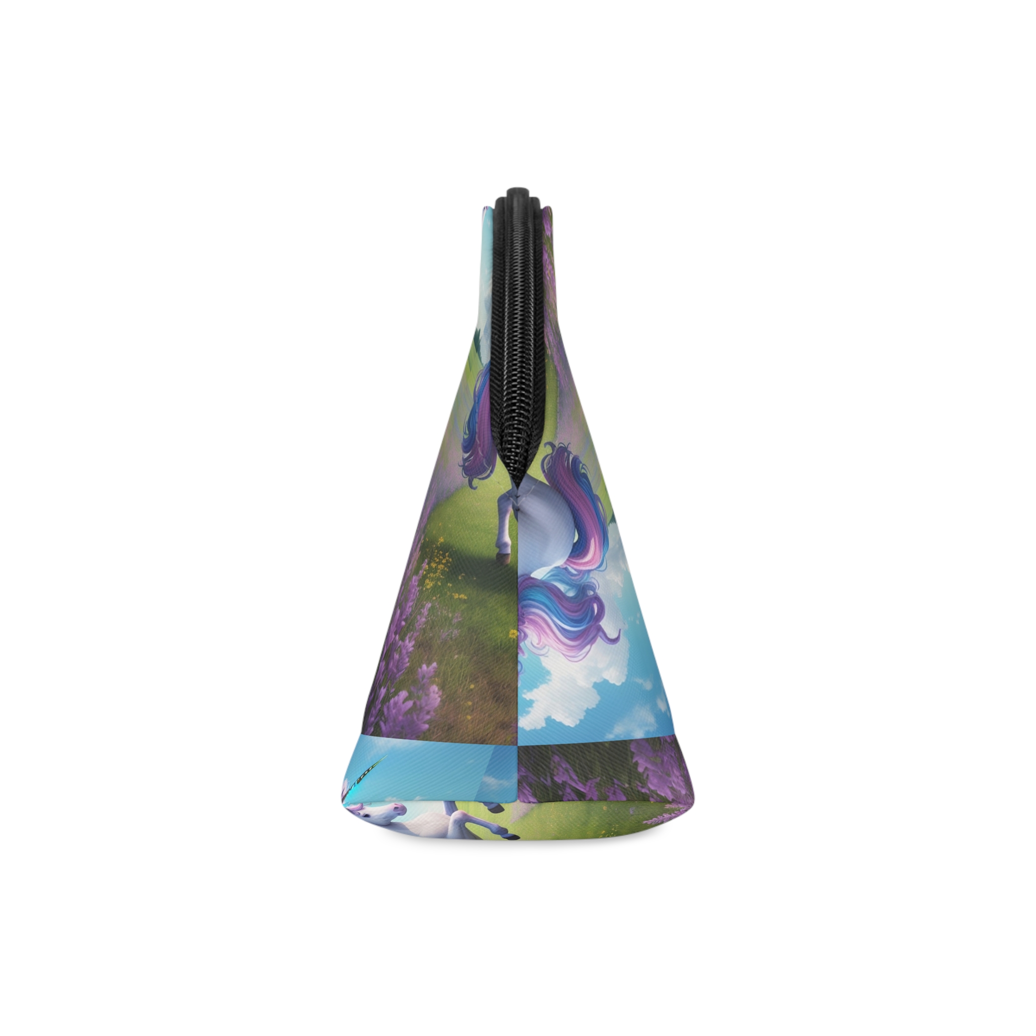 Beautiful Unicorn Running Magical Meadow Unicorn Background Images Whimsical Unicorn (48) Makeup Bag - Image 4