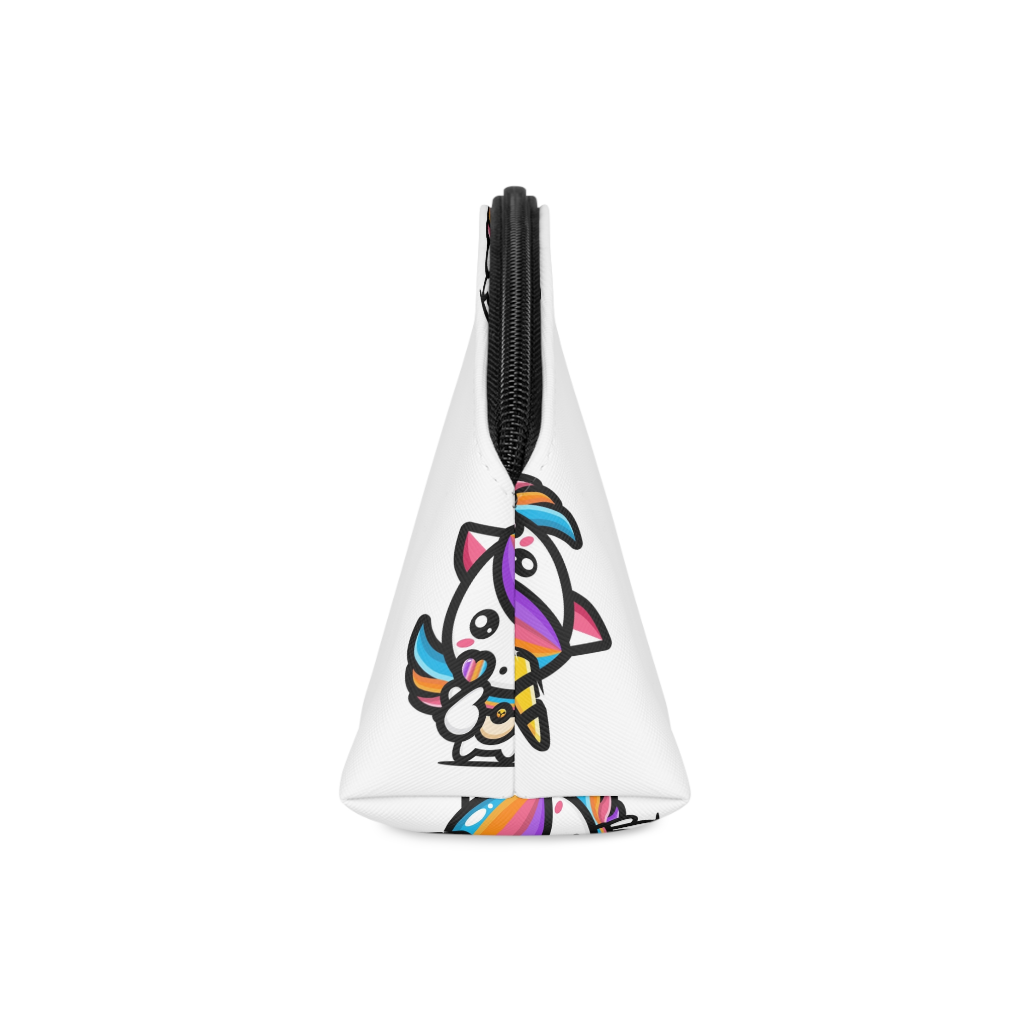 Cute Unicorn With Finger Love Pose Makeup Bag - Image 4