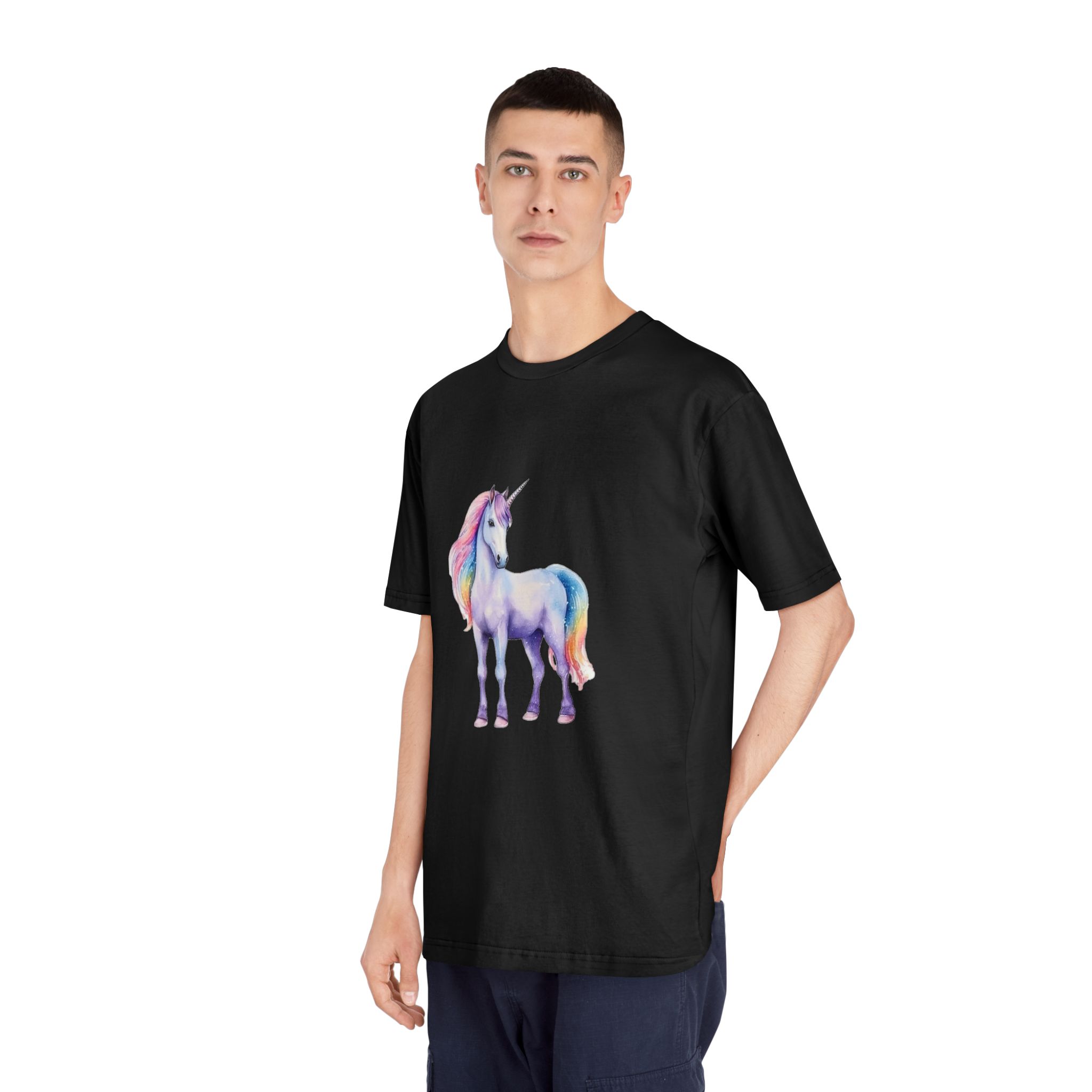 Cute Watercolor Unicorn Illustration Ai Generativexa Unisex Classic Crewneck T Shirt - Image 8