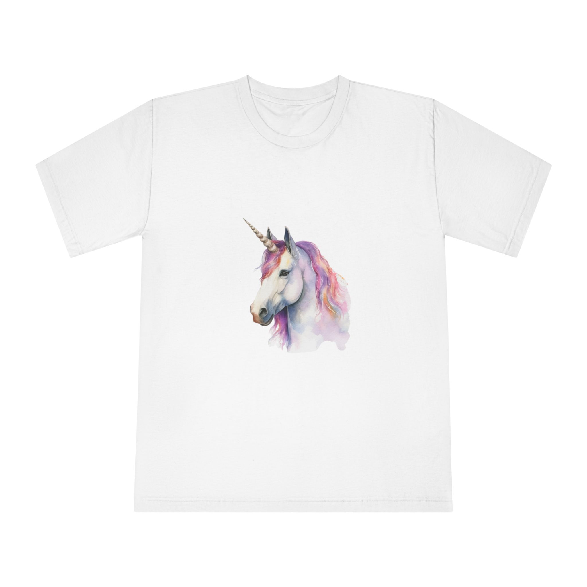 Unicorn With Purple Mane Pink Tail Unisex Classic Crewneck T Shirt