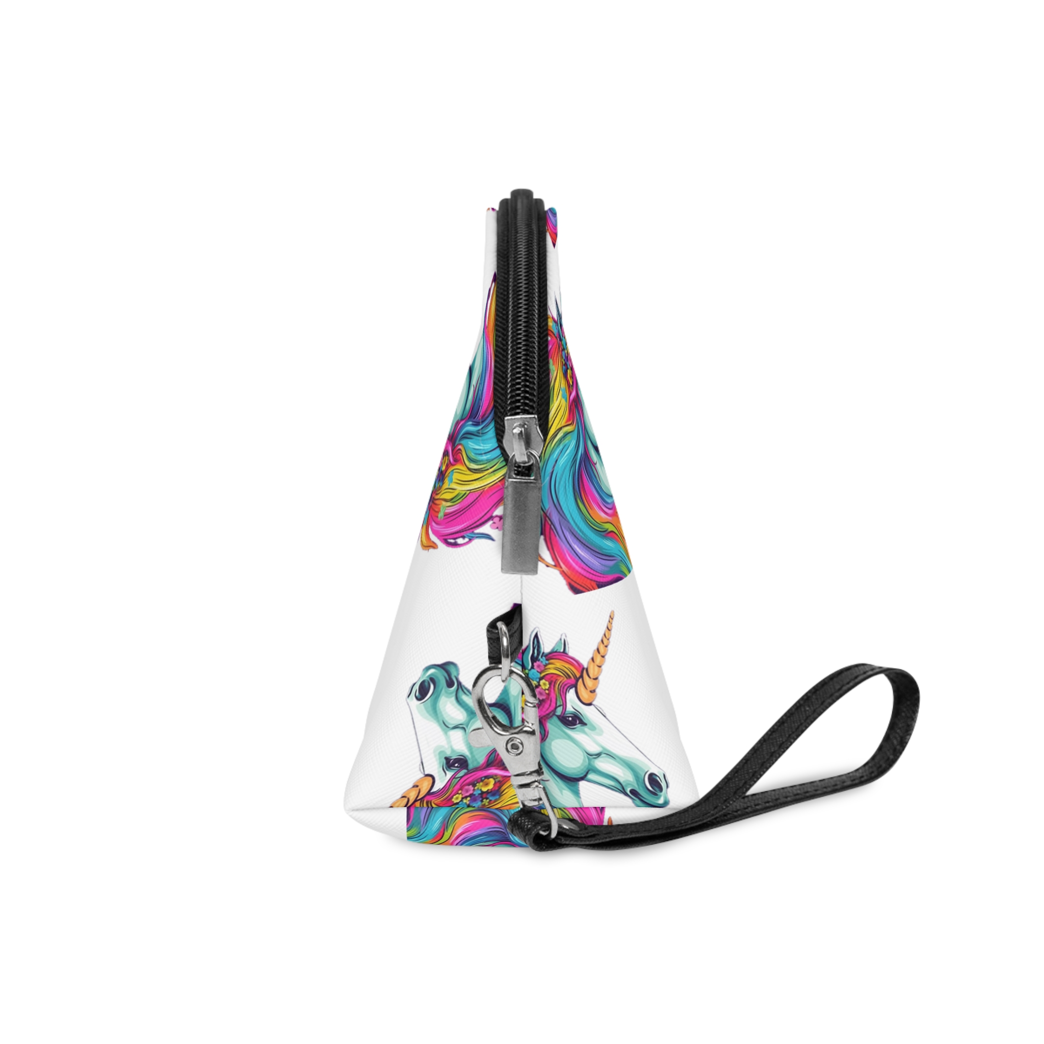 Unicorn With Rainbow Mane Flowers It Makeup Bag - Image 3