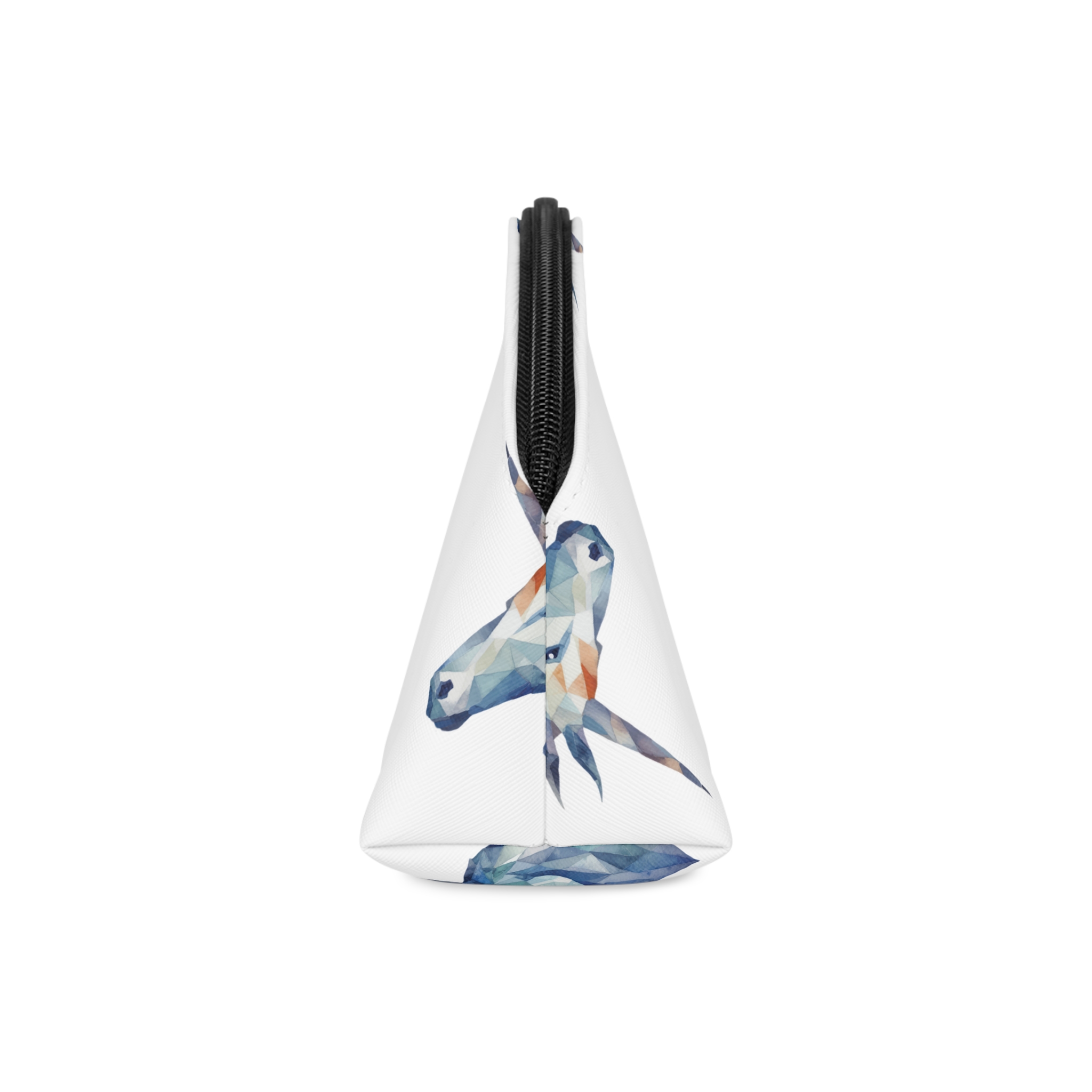 Geometric Watercolor Unicorn Illustration Makeup Bag - Image 4