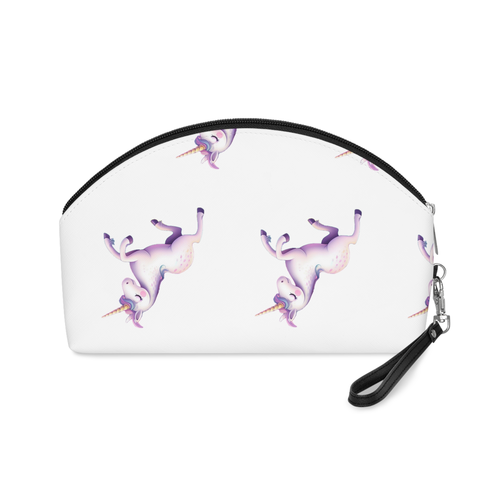 Beautiful Unicorn Running Magical Meadow Unicorn Background Images Whimsical Unicorn (47) Makeup Bag - Image 2