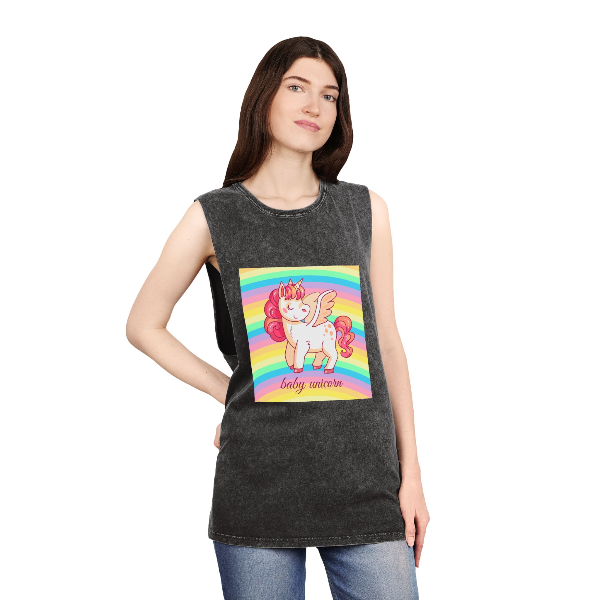 Unicorn V367 Unisex Stonewash Tank Top - Image 4