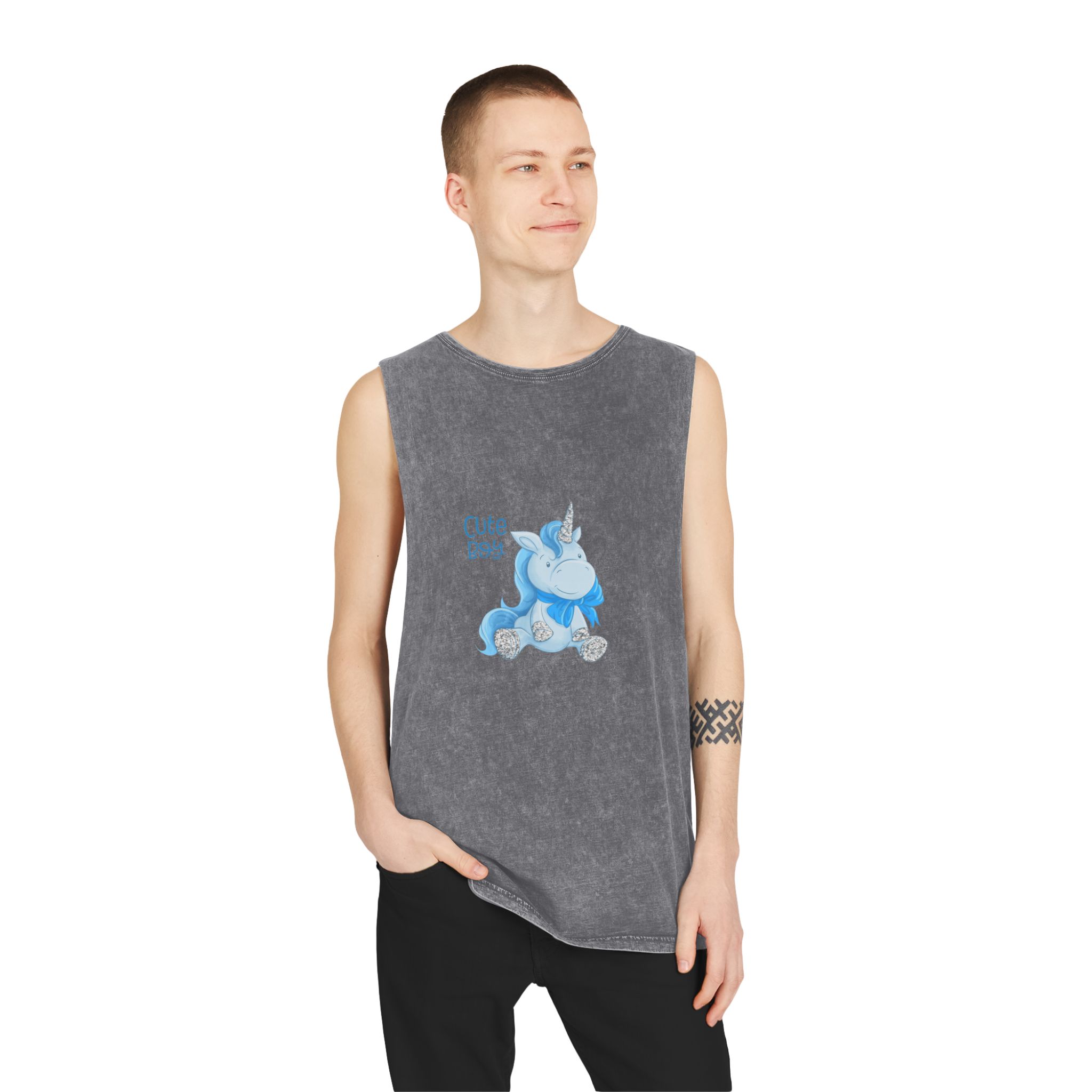 Unicorn V358 Unisex Stonewash Tank Top - Image 11