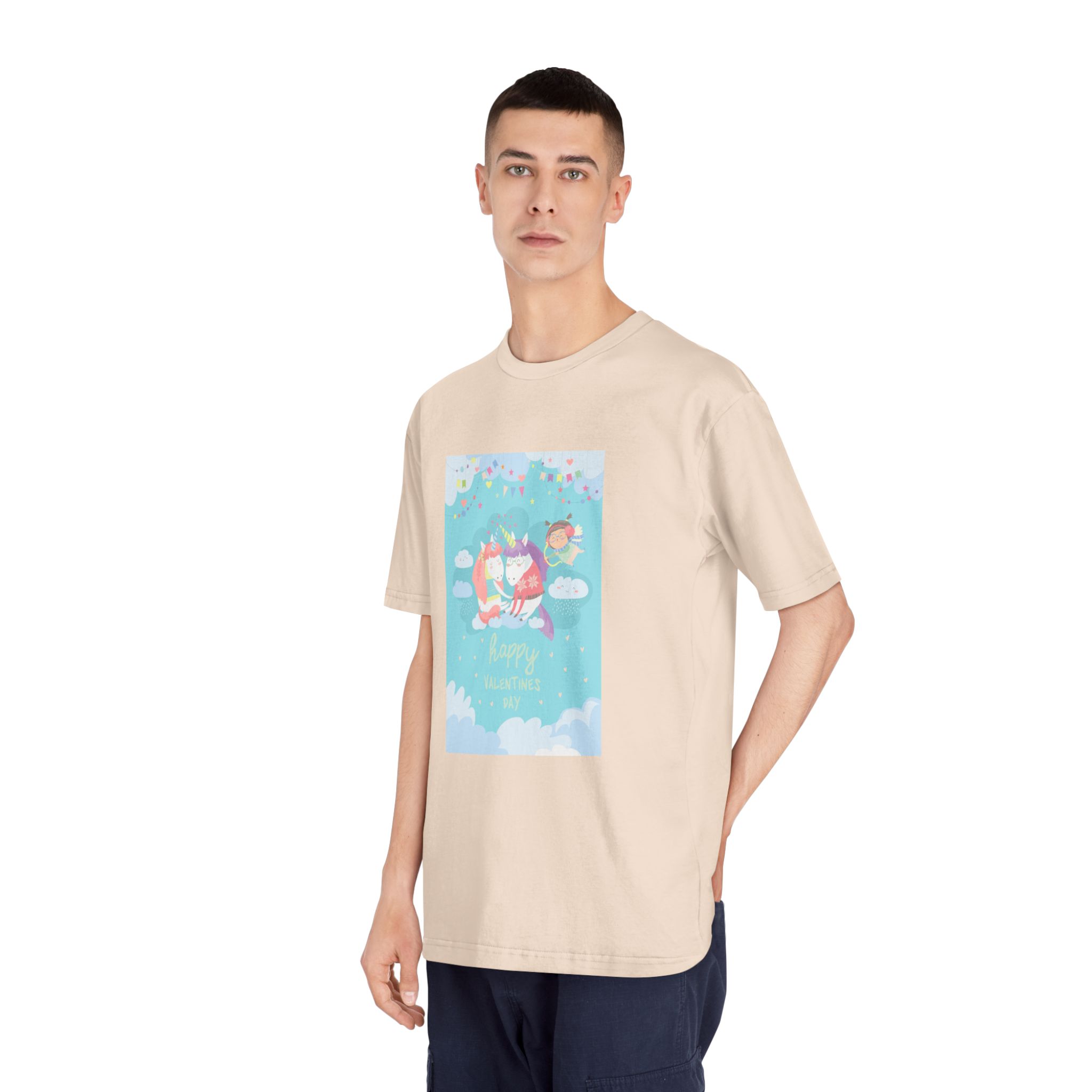 Cute Card With Fairy Unicorns Love Unisex Classic Crewneck T Shirt - Image 12