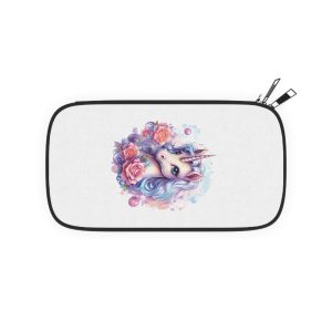 Cute Colorful Magic Unicorn With Flowers Watercolor Style (8) Copy Passport Wallet