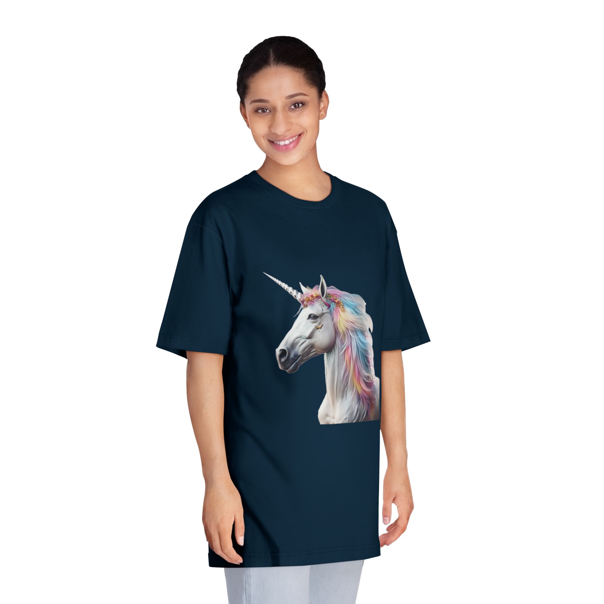 Colorful 3d Mythical Unicorn (3) Unisex Classic Crewneck T Shirt - Image 19